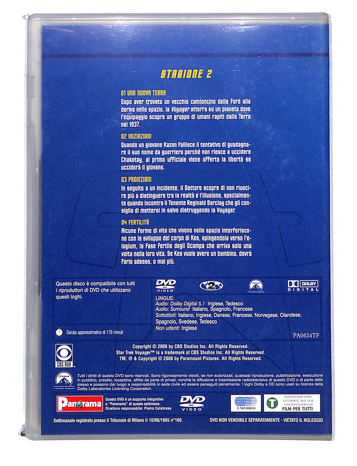 EBOND Star Trek Voyager Stagione 2 disco 1 EDITORIALE DVD DB750624