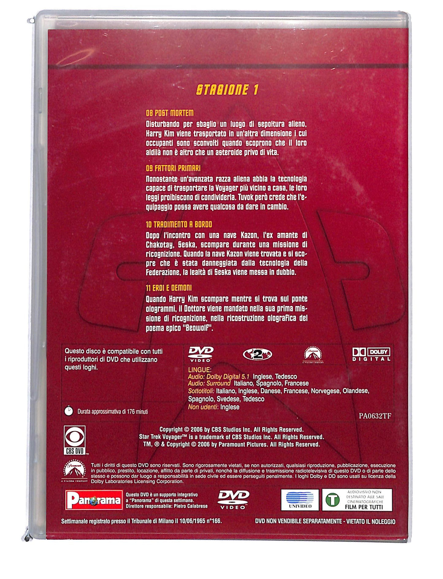 EBOND Star trek voyager stagione 1 disco 3 EDITORIALE DVD DB750626