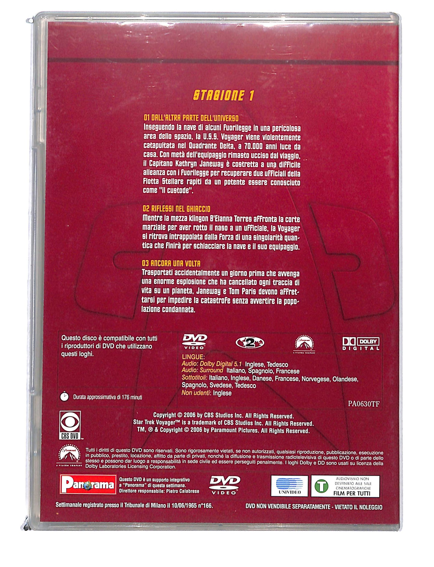 EBOND Star Trek: Voyager Stagione 1 Volume 1 EDITORIALE DVD DB750627