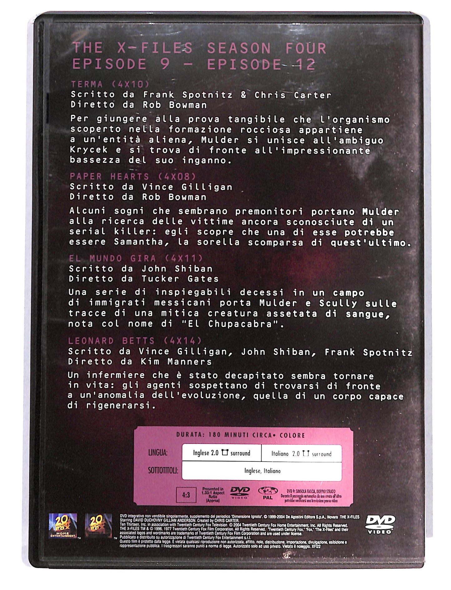 EBOND The X Files collection season four vol 3 EDITORIALE DVD DB750704