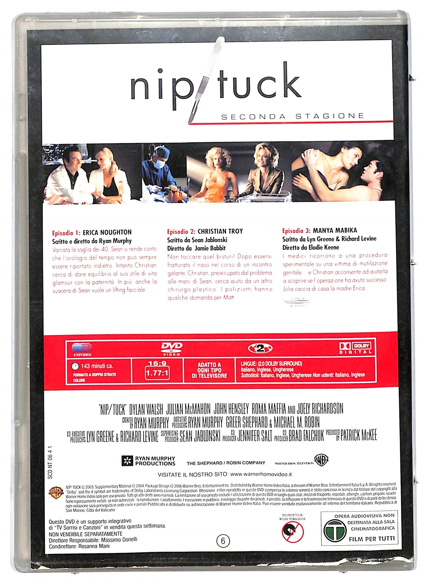 EBOND nip/tuck seconda stagione disco uno EDITORIALE DVD DB750713