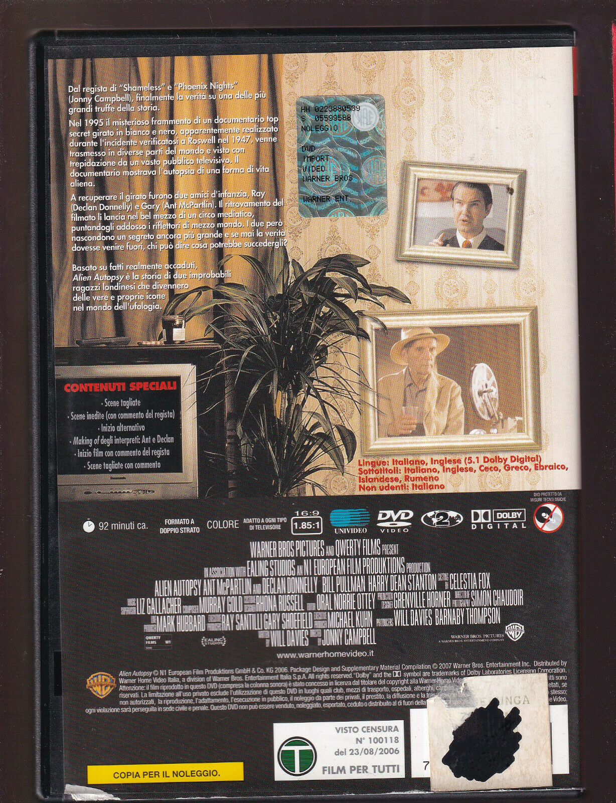 EBOND Alien Autopsy Ex Noleggio DVD DB750906
