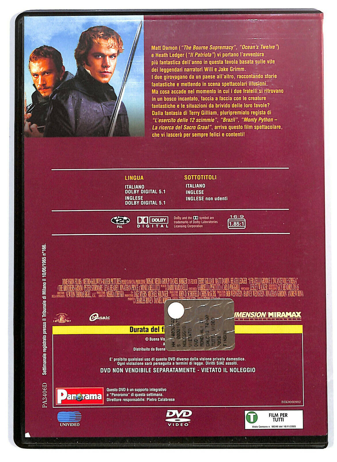 EBOND I Fratelli Grimm e L'incantevole Strega Editoriale DVD DB751352