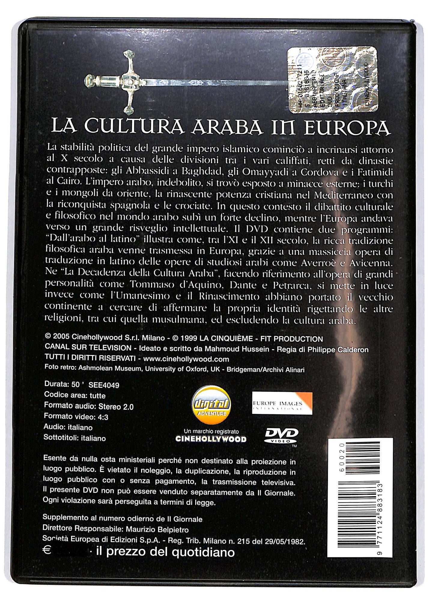 EBOND La cultura Araba in Europa EDITORIALE DVD DB751609