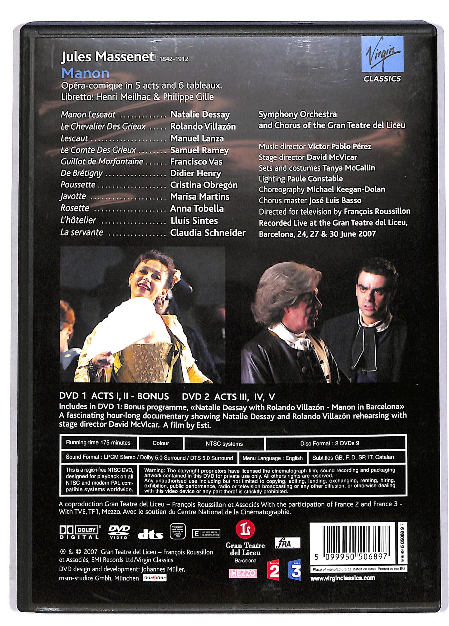 EBOND Massenet: Manon Teatre Del Liceu DVD DB751618