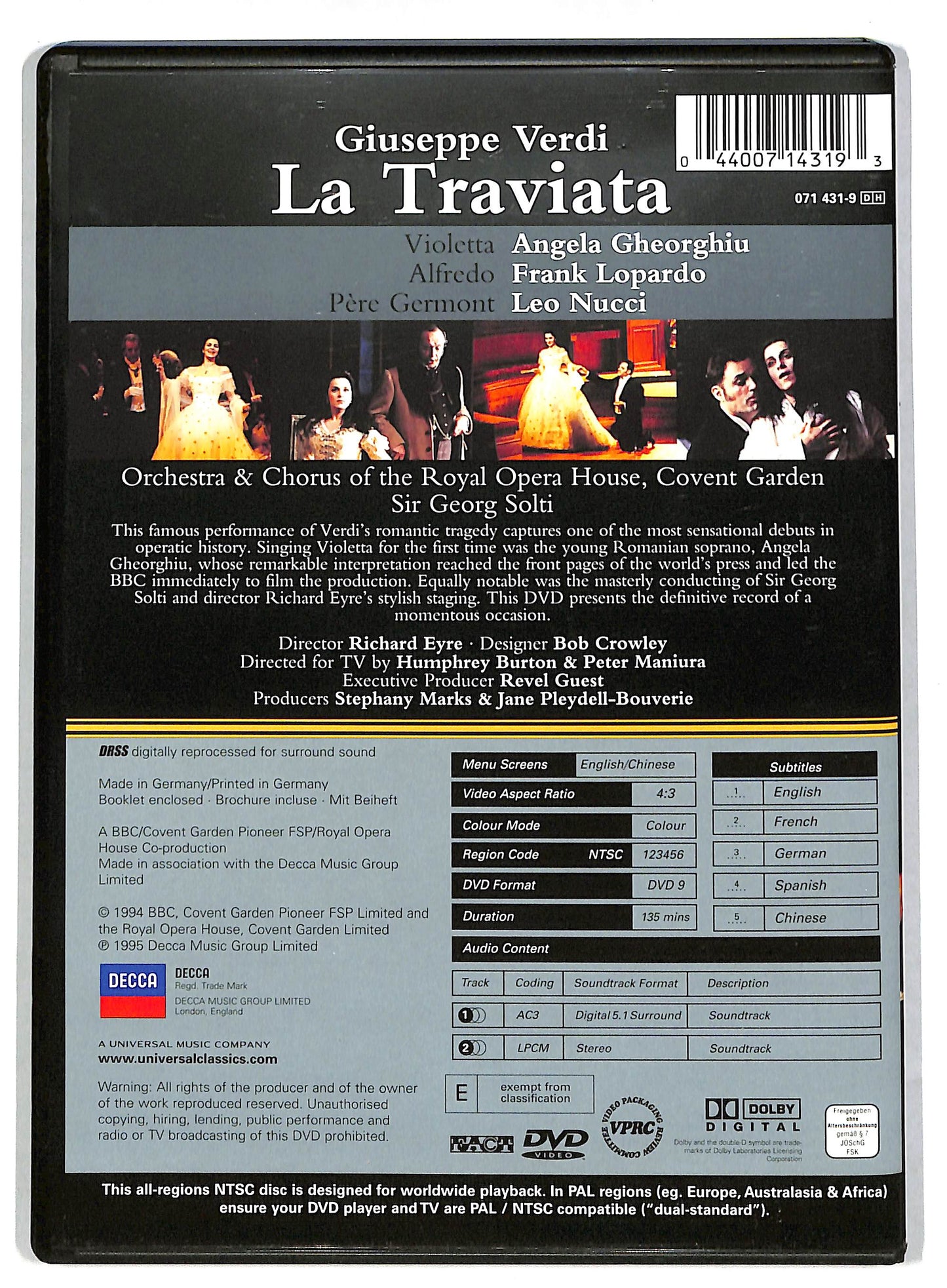 EBOND La Traviata - Verdi DVD DB751619