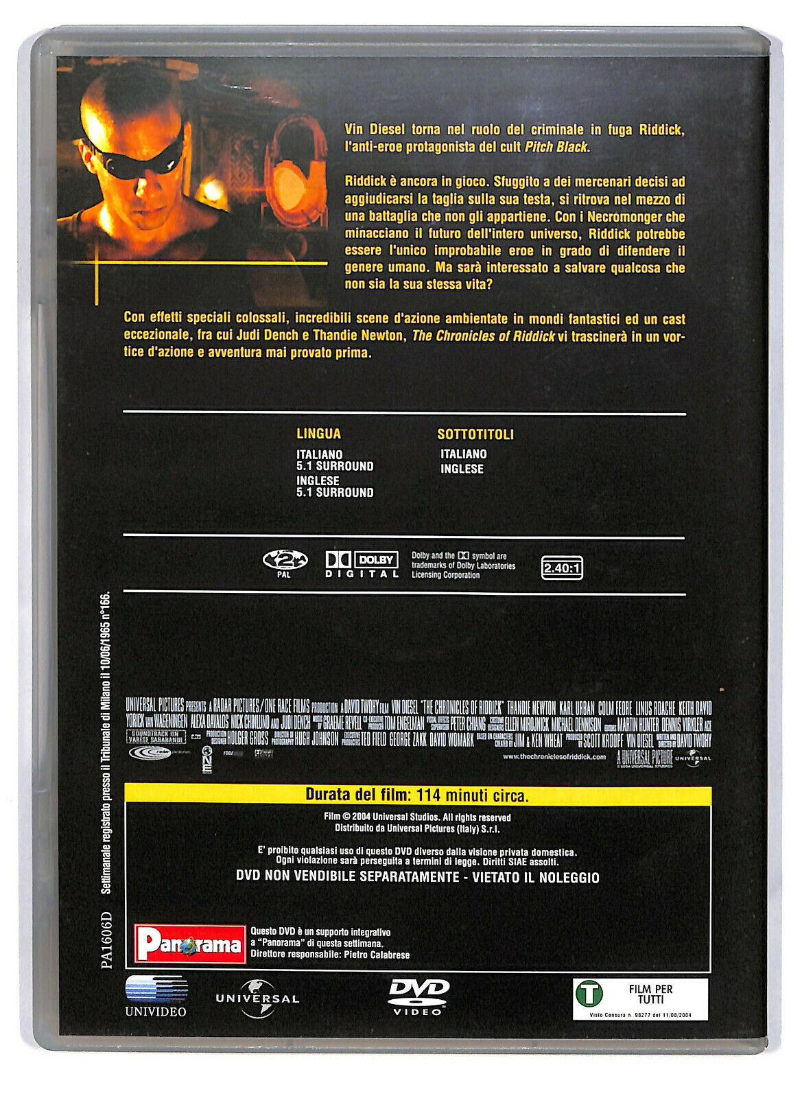 EBOND The Chronicles Of Riddick Editoriale DVD DB751636