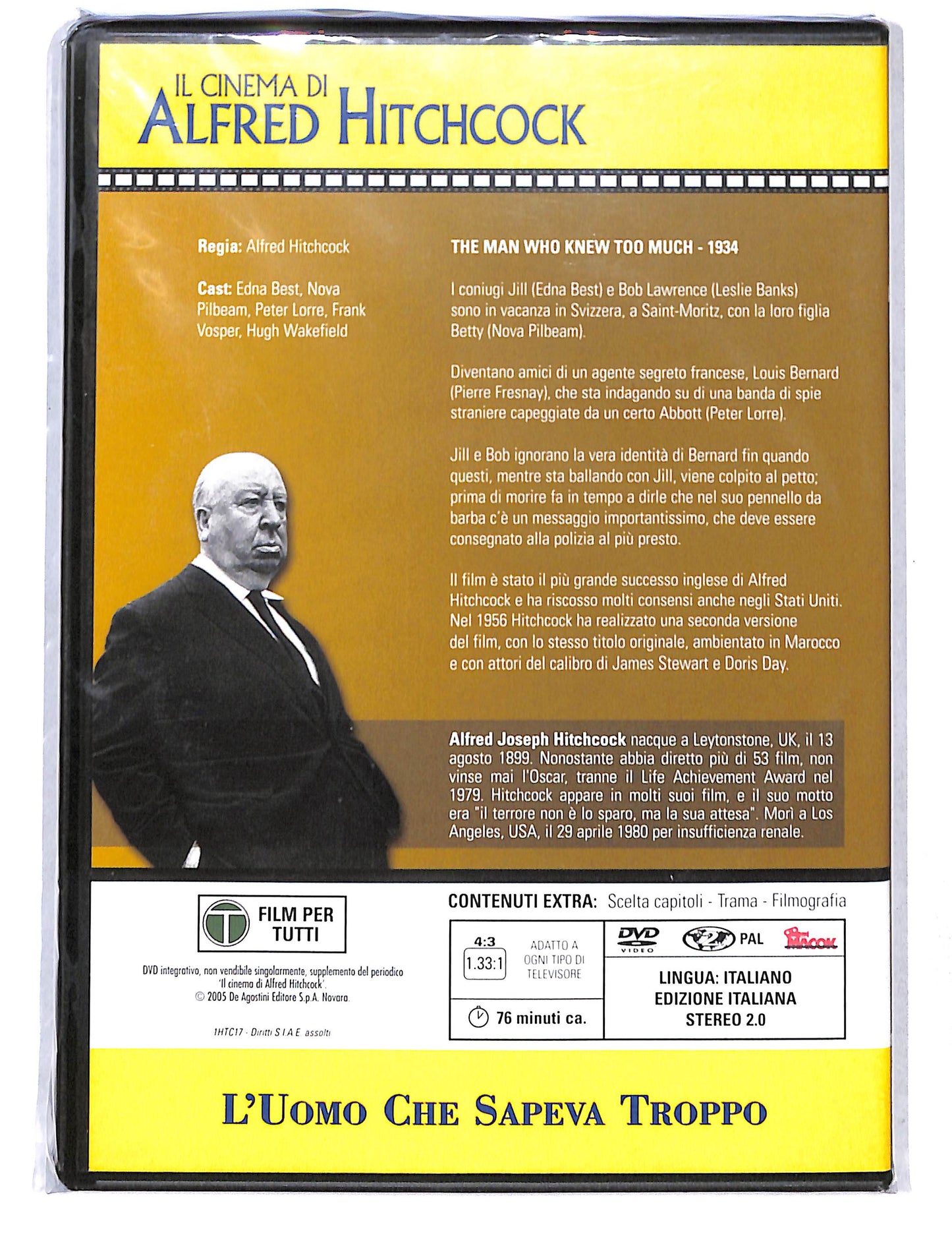 EBOND Alfred Hitchcock - L'uomo Che Sapeva Troppo DVD DB751825