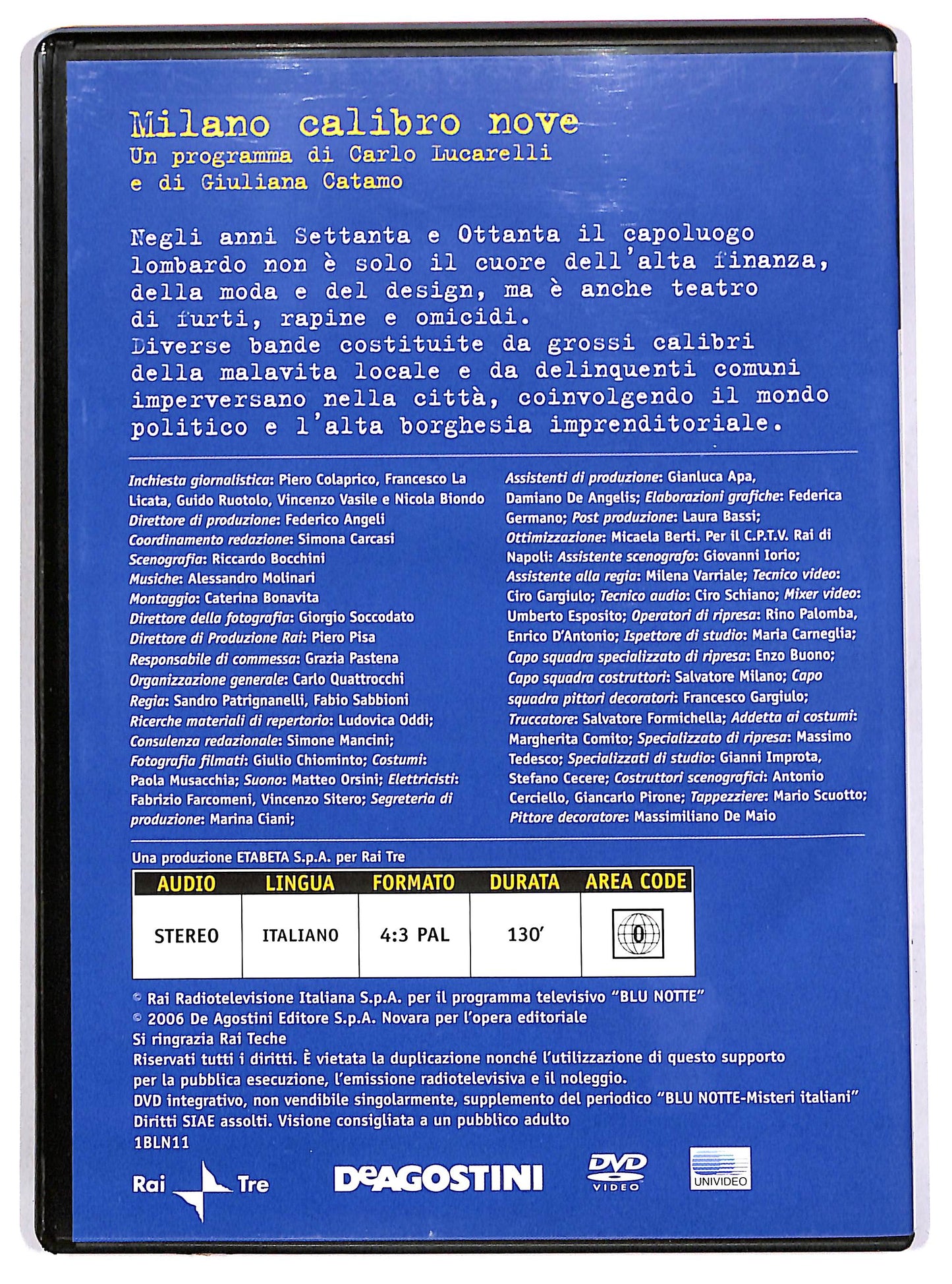 EBOND Blu notte Vol.11 - Milano calibro nove EDITORIALE DVD DB752122