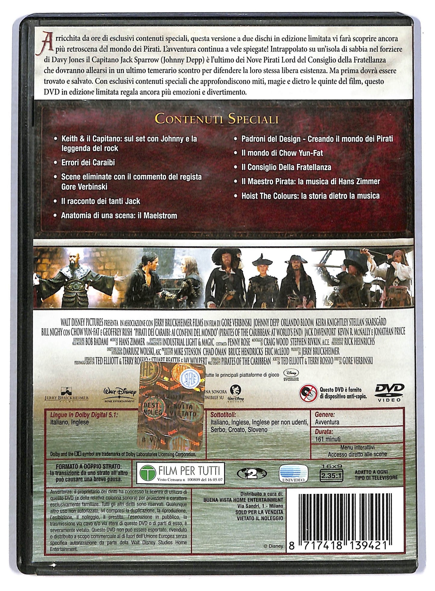 EBOND Pirati Dei Caraibi - Ai Confini Del Mondo EDizione Limitata DVD DB752333