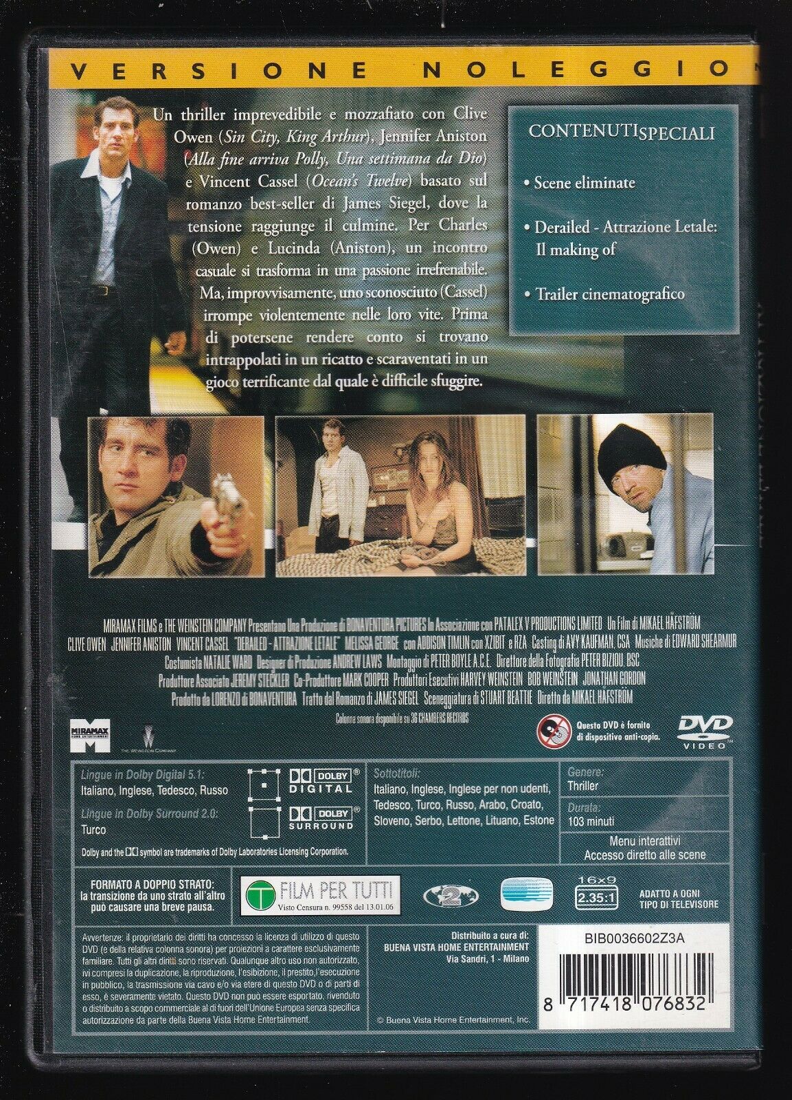 EBOND Derailed - Attrazione Letale Ex Noleggio DVD DB752821
