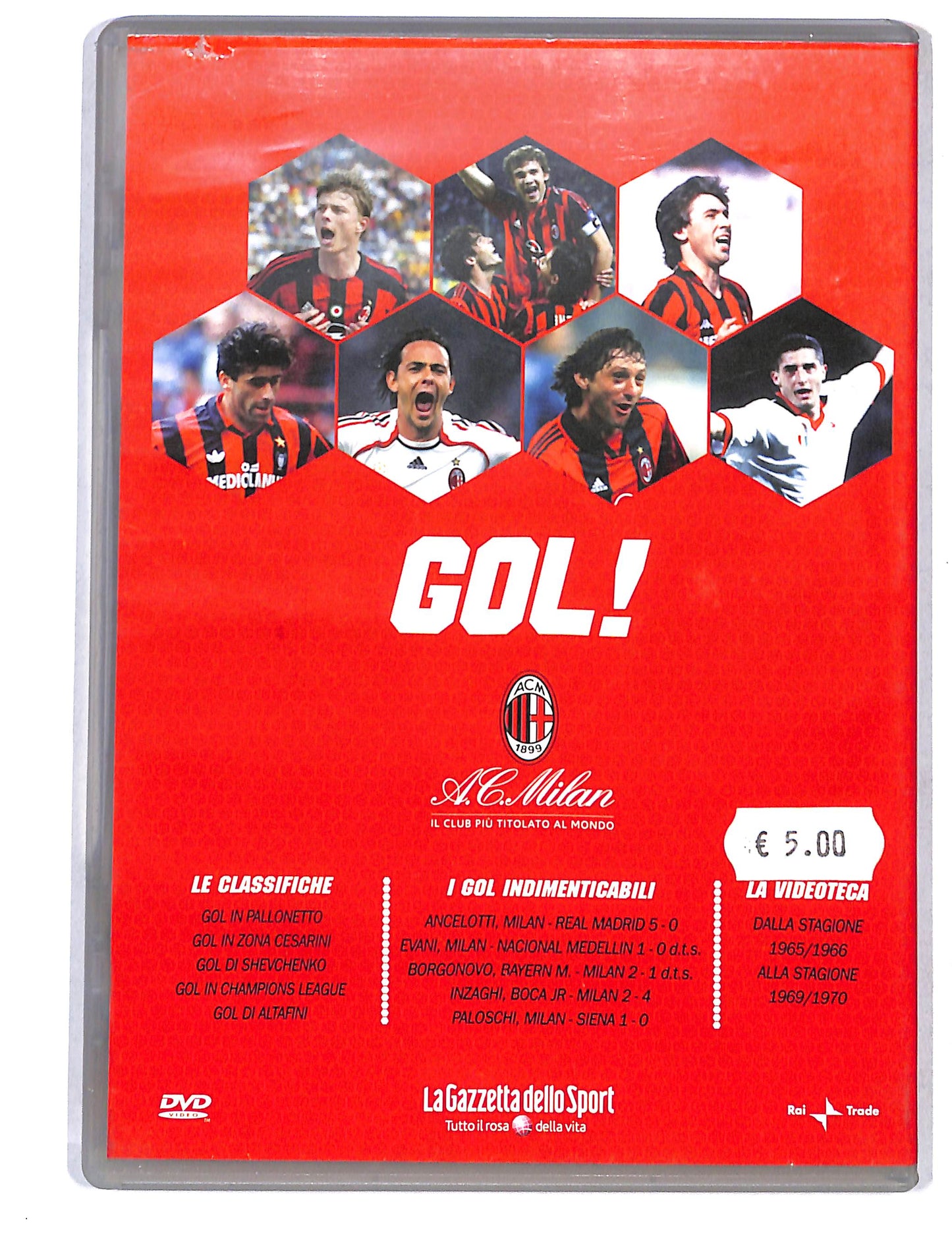 EBOND Gol! da rivera a kaka i 3000 gol del Milan vol.3 EDITORIALE DVD DB753118