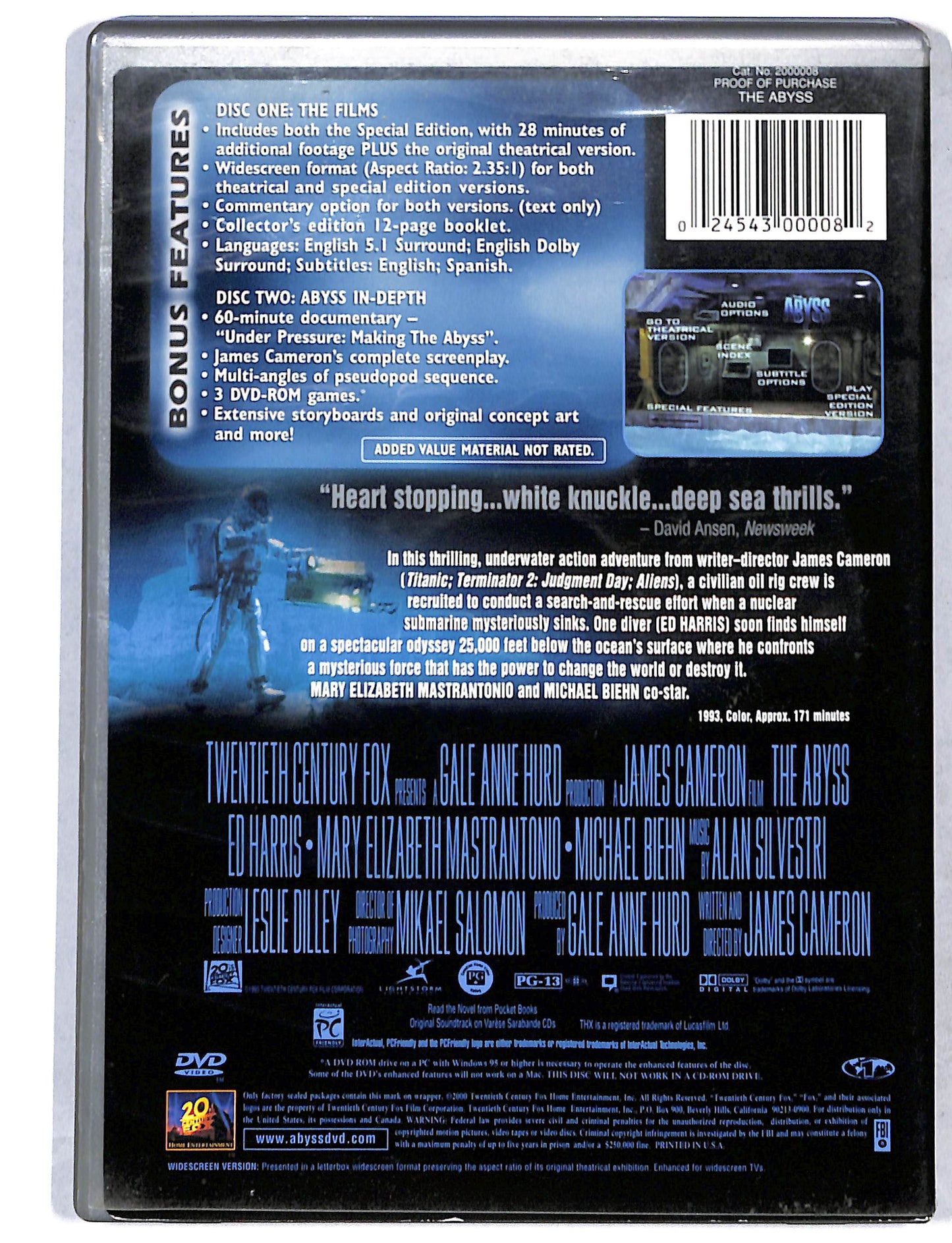 EBOND The Abyss Special Edition DVD DB753140