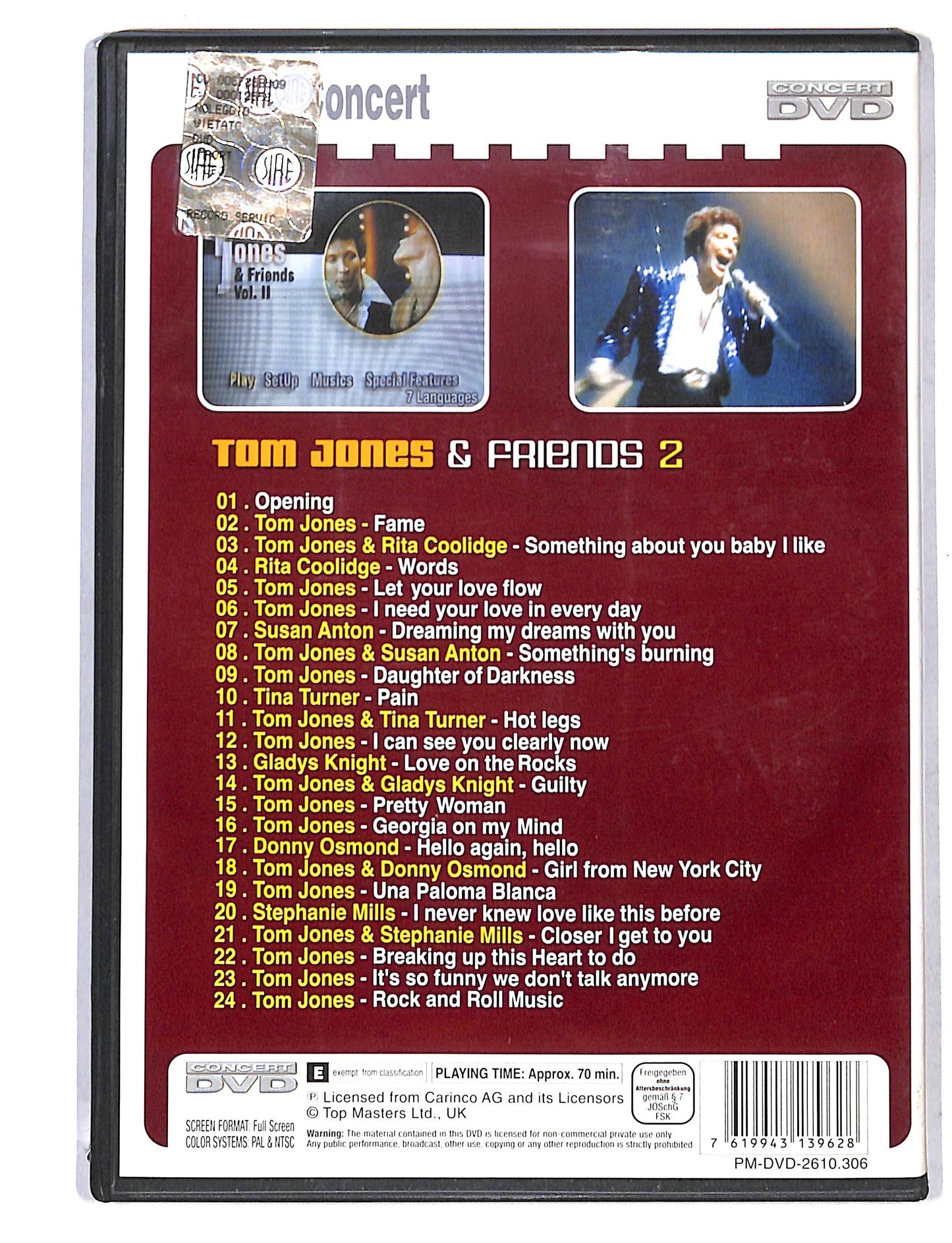 EBOND Tom Jones & Friends 2 - I can see you clearly now DVD DB753258