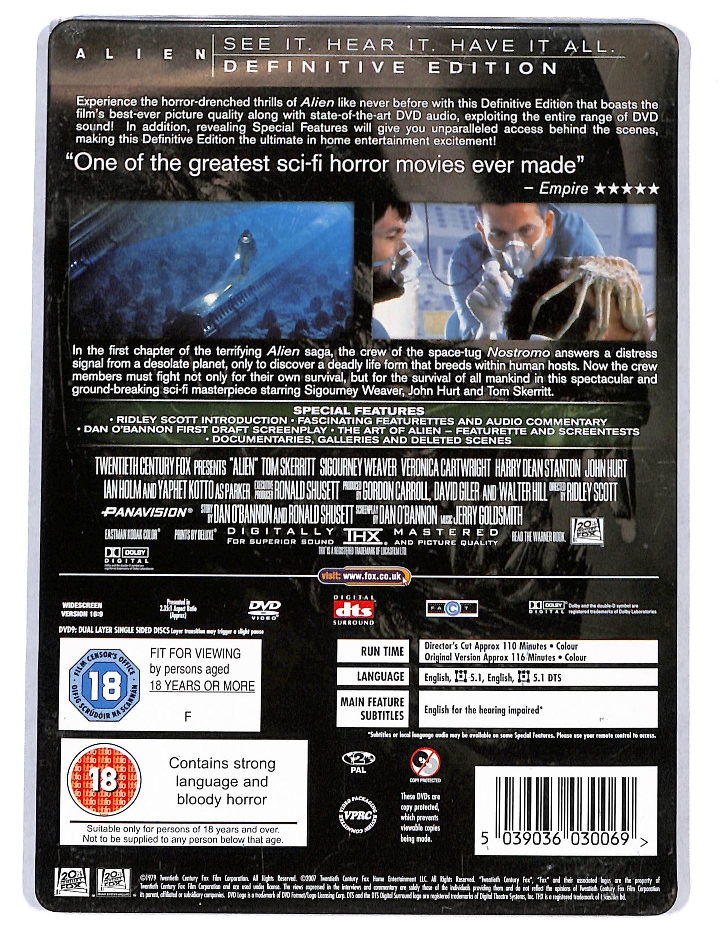 EBOND Alien - Definitive Edition STEELBOOK DVD DB753416