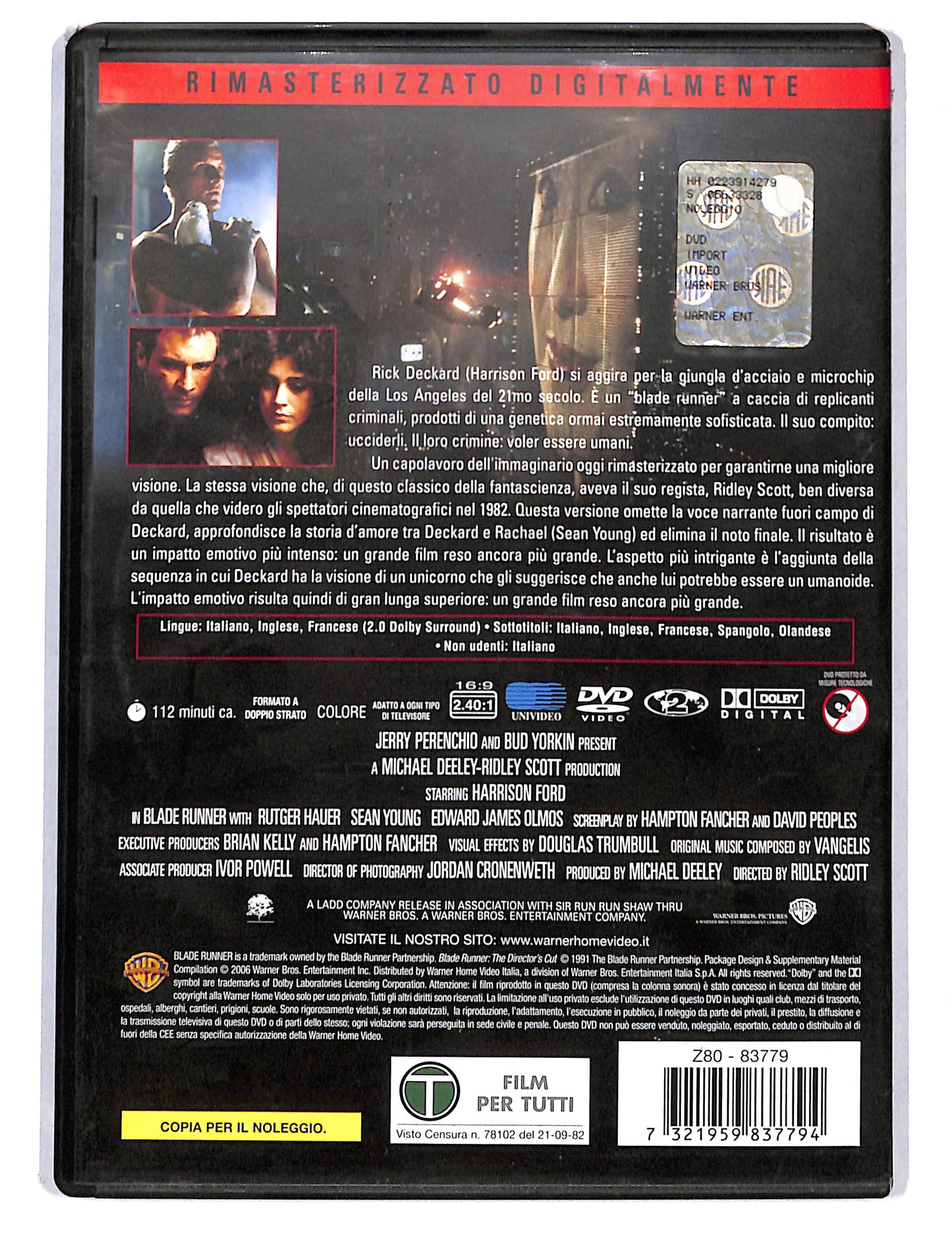 EBOND Blade Runner NOLEGGIO DVD DB753424