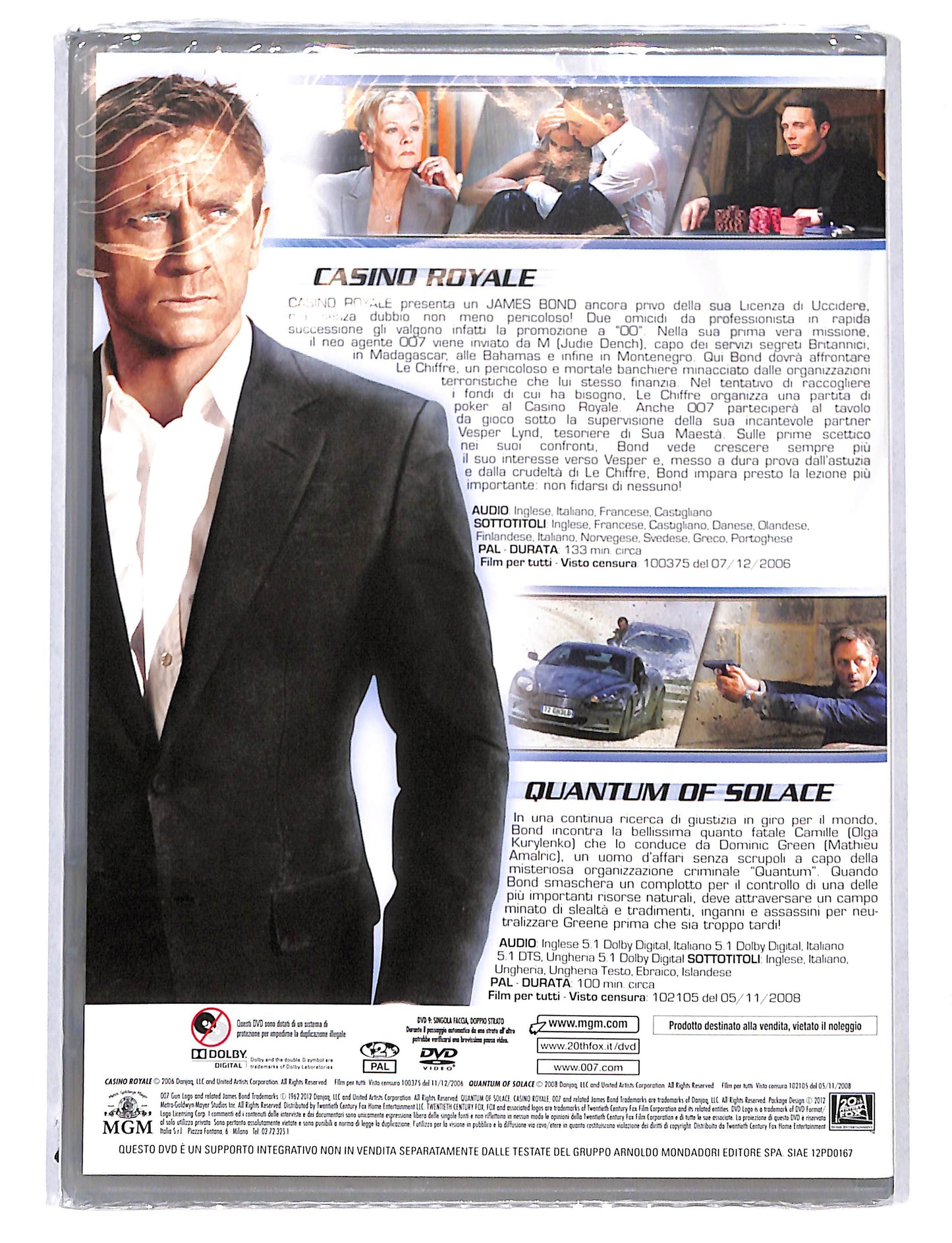 EBOND 007 Daniel Craig - casino royale Quantum of solace DVD DB753434