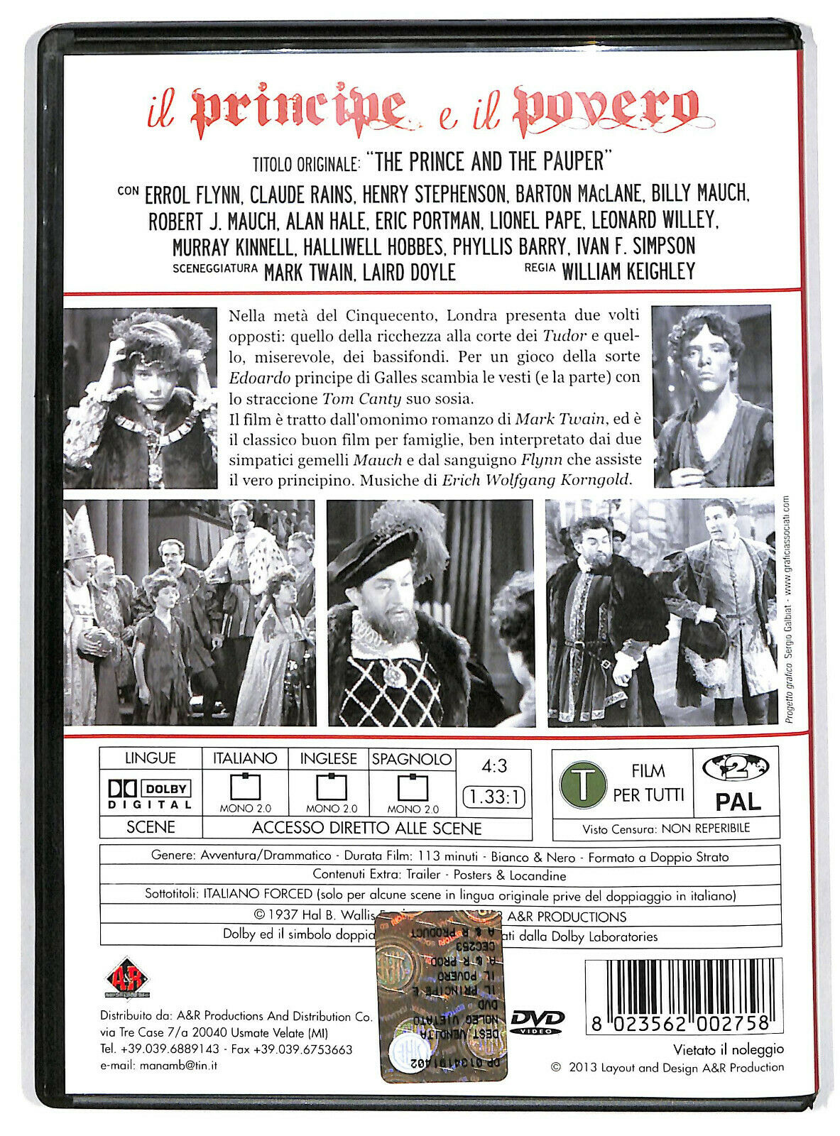 EBOND Il Principe e Il Povero (film 1937) DVD DB753617