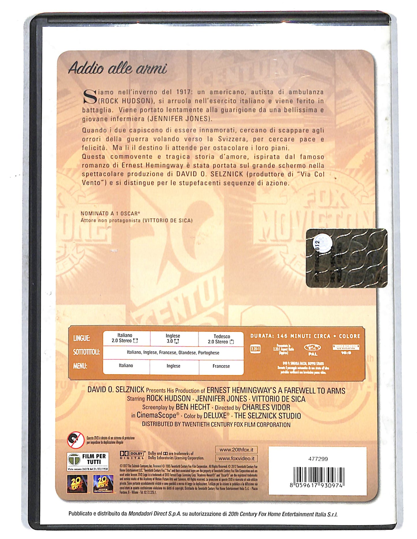 EBOND Addio alle armi DVD DB753656