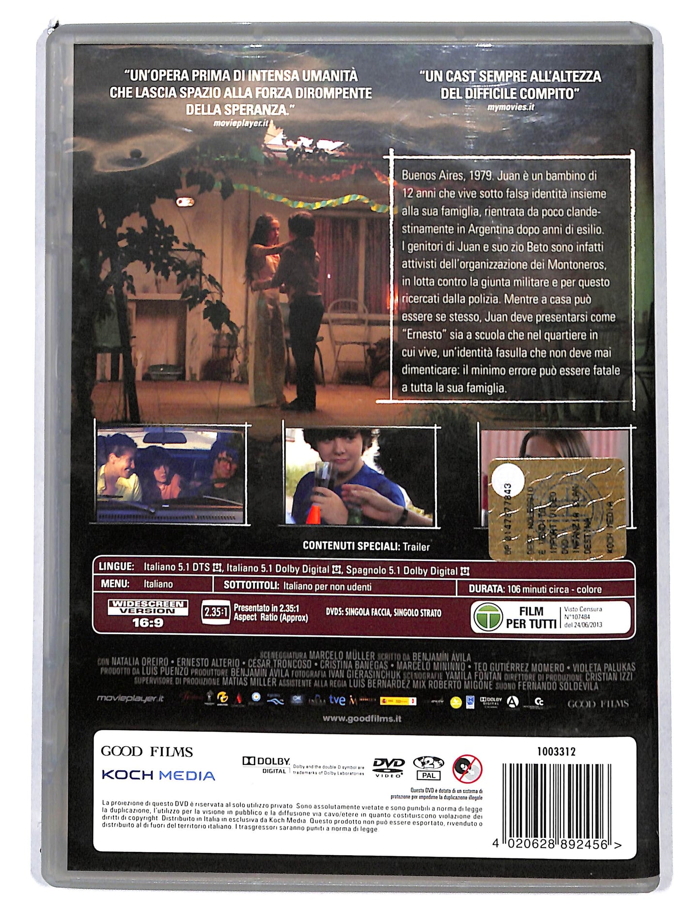 EBOND Infanzia Clandestina DVD DB753853