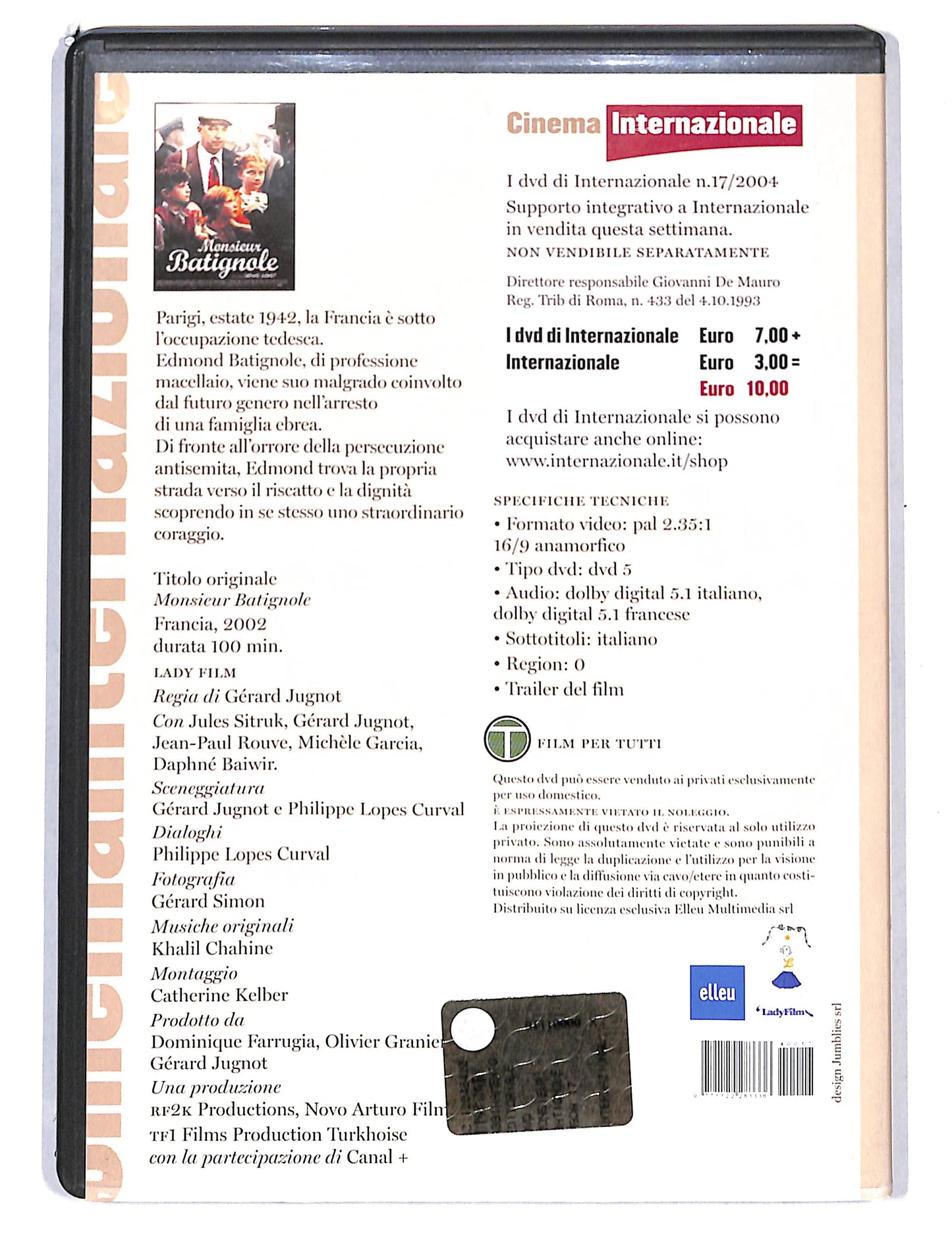 EBOND Monsieur Batignole EDITORIALE DVD DB755127