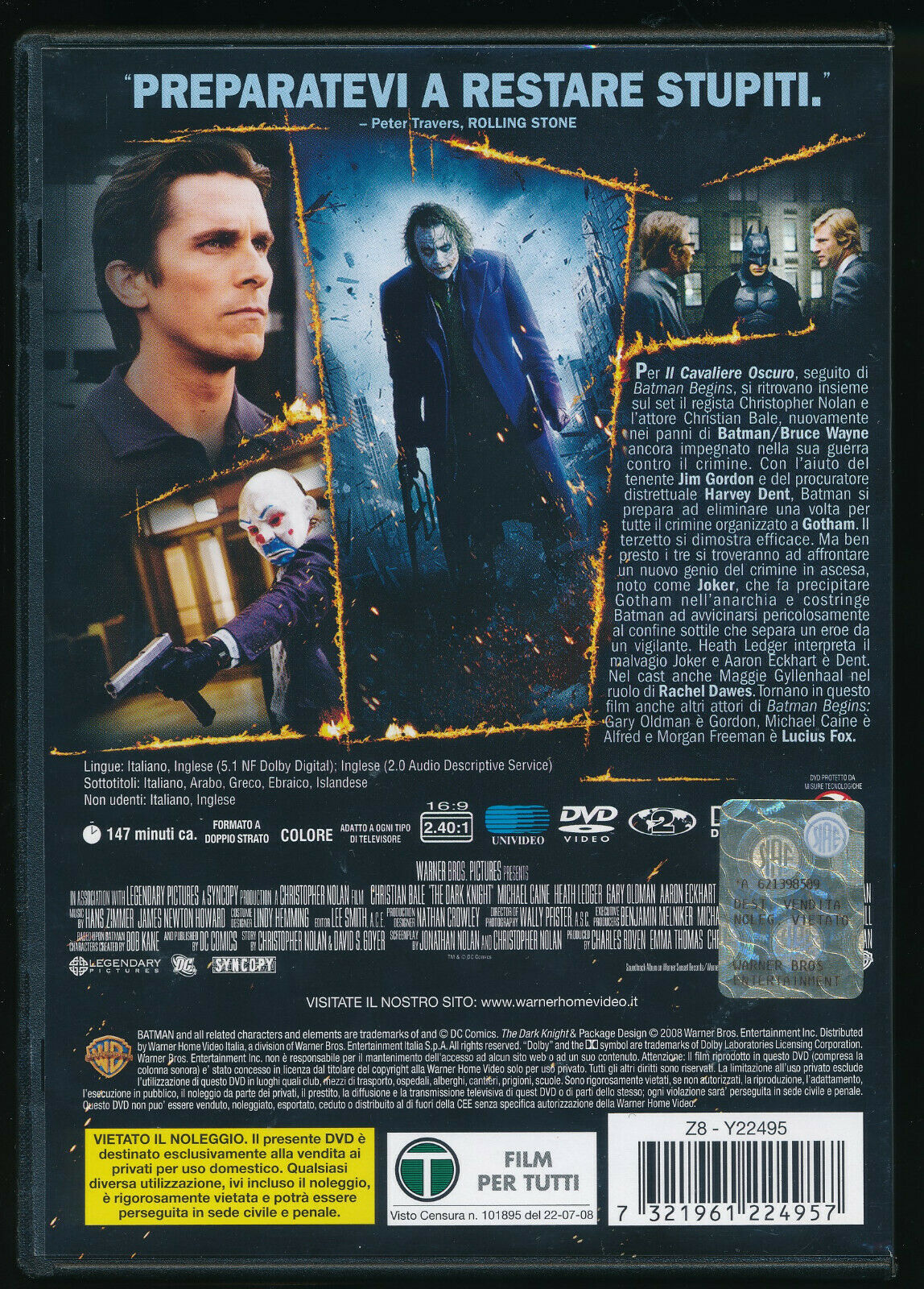 EBOND Il Cavaliere Oscuro NOLEGGIO DVD DB755635