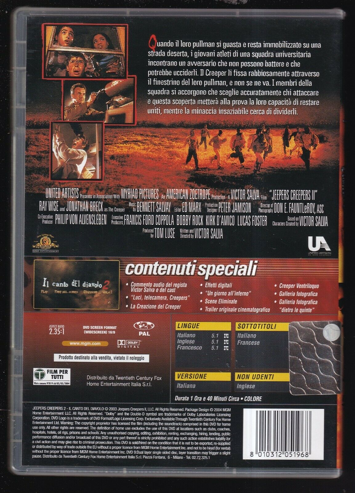 EBOND Jeepers Creepers 2 NOLEGGIO DVD DB756108