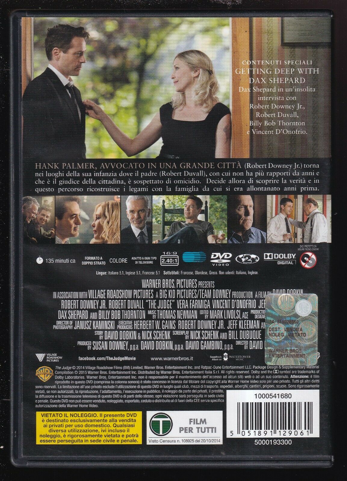 EBOND The Judge (2014) Robert Downey Jr. NOLEGGIO DVD DB756128