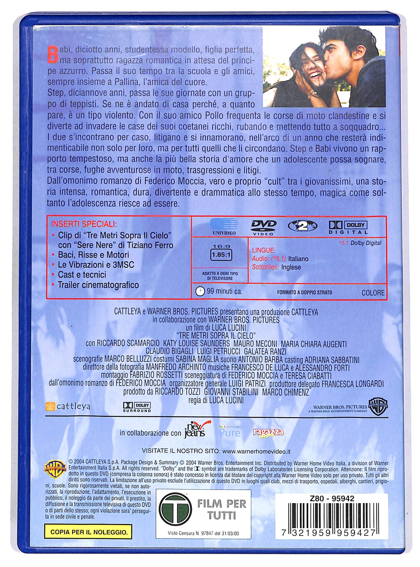 EBOND Tre metri sopra il cielo NOLEGGIO DVD DB756129