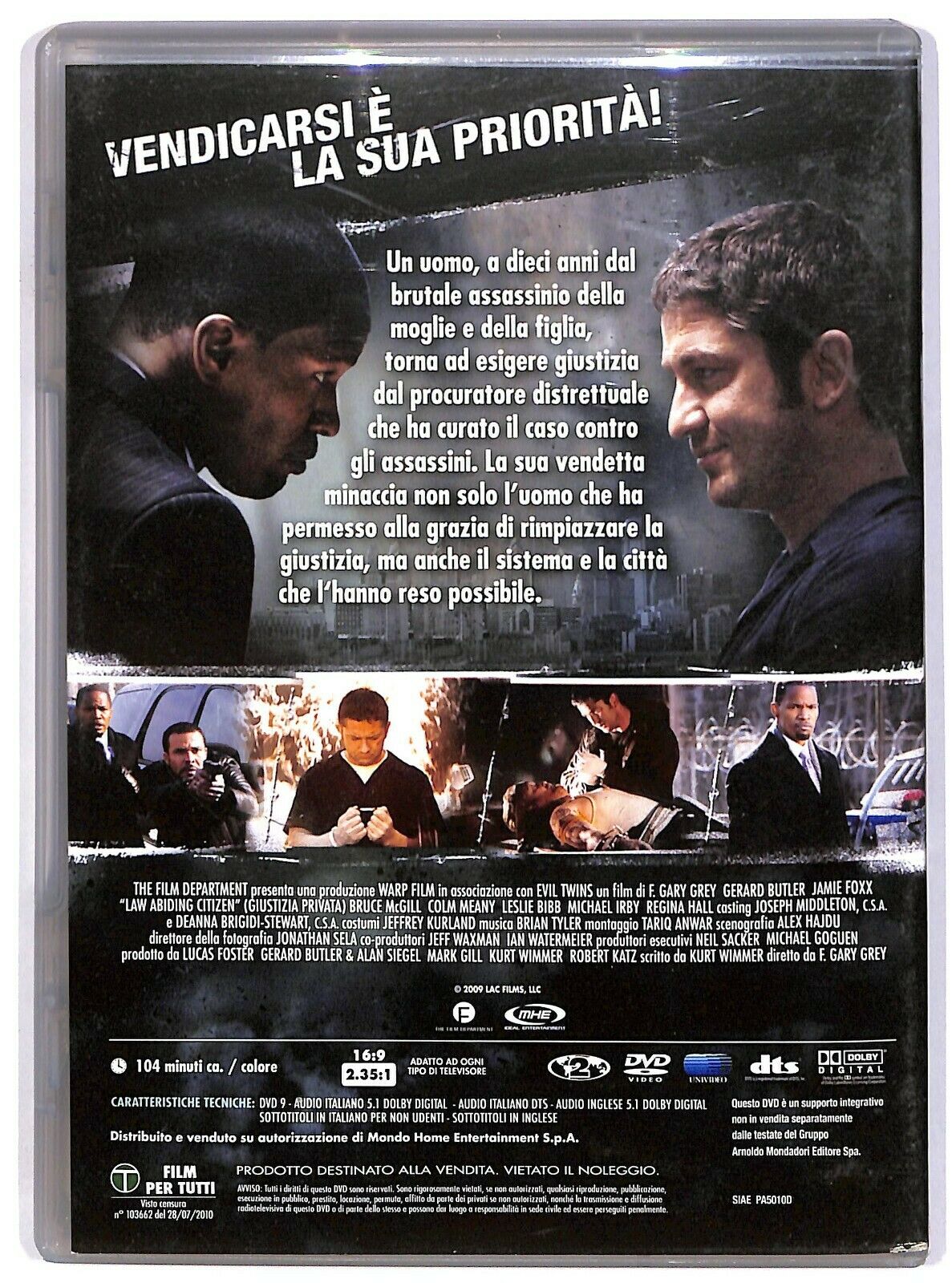 EBOND Giustizia Privata Con Gerard Butler, Jamie Foxx Editoriale DVD DB756150