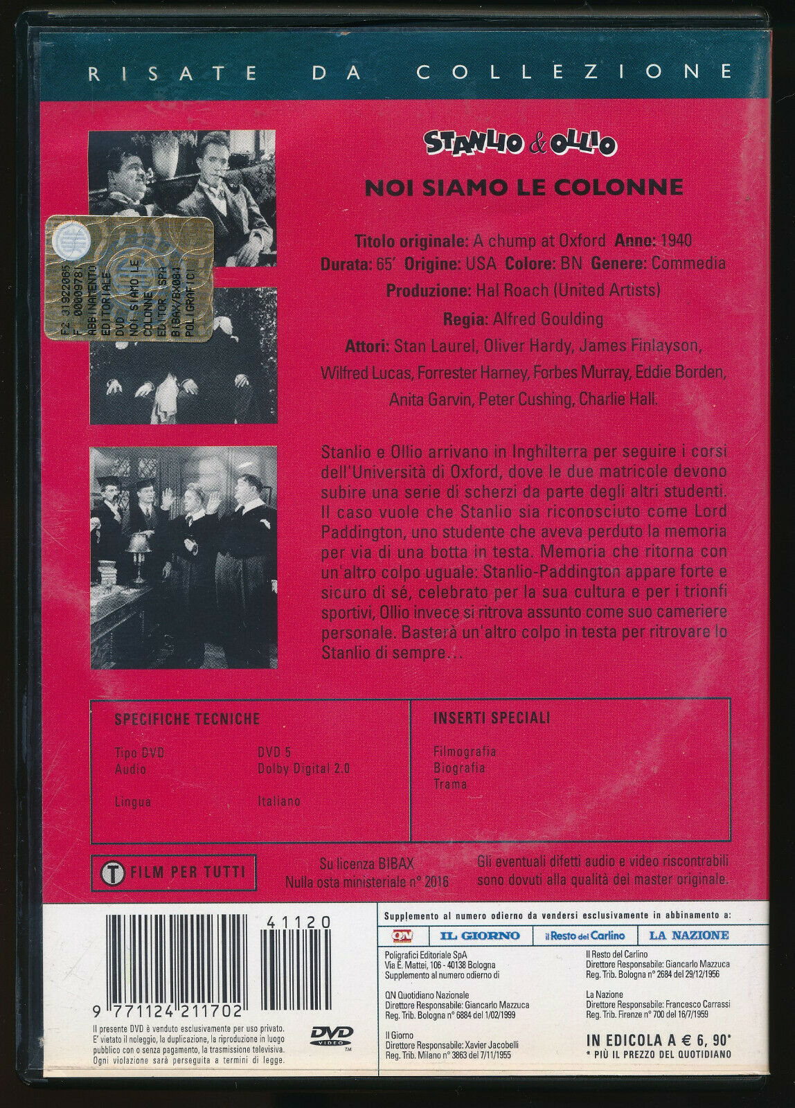 EBOND Stanlio & Ollio Noi Siamo Le Colonne Editoriale DVD DB756154