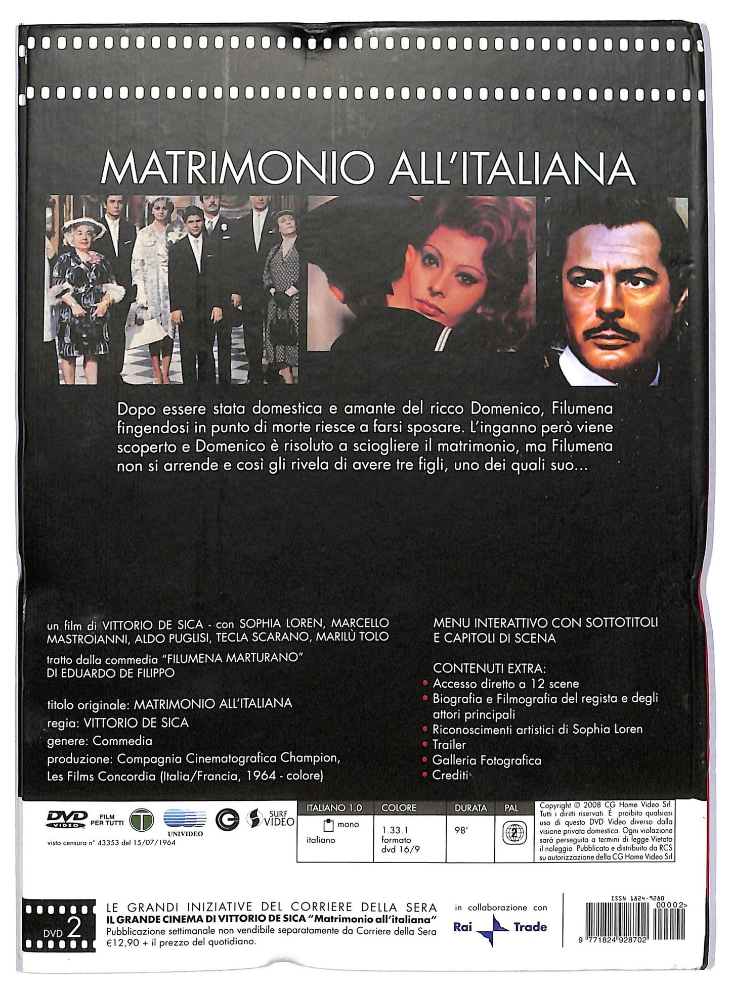 EBOND Matrimonio all'italiana EDITORIALE DIGIPACK DVD DB756155