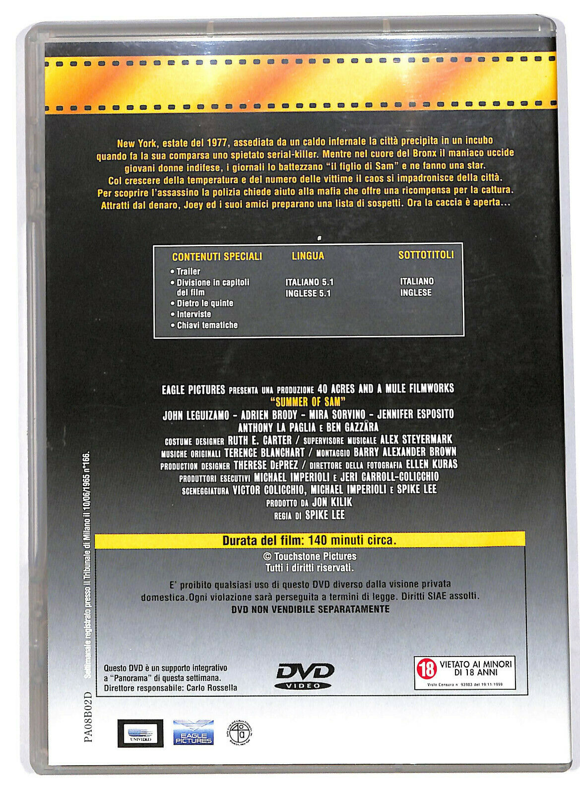 EBOND S.o.s. Summer Of Sam Editoriale DVD DB756612