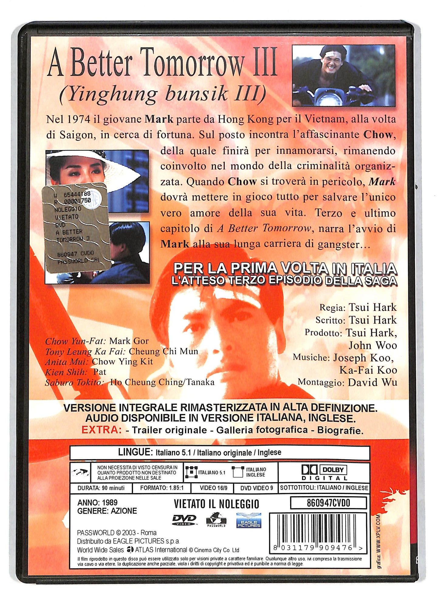 EBOND A better tomorrow 3 DVD DB756615