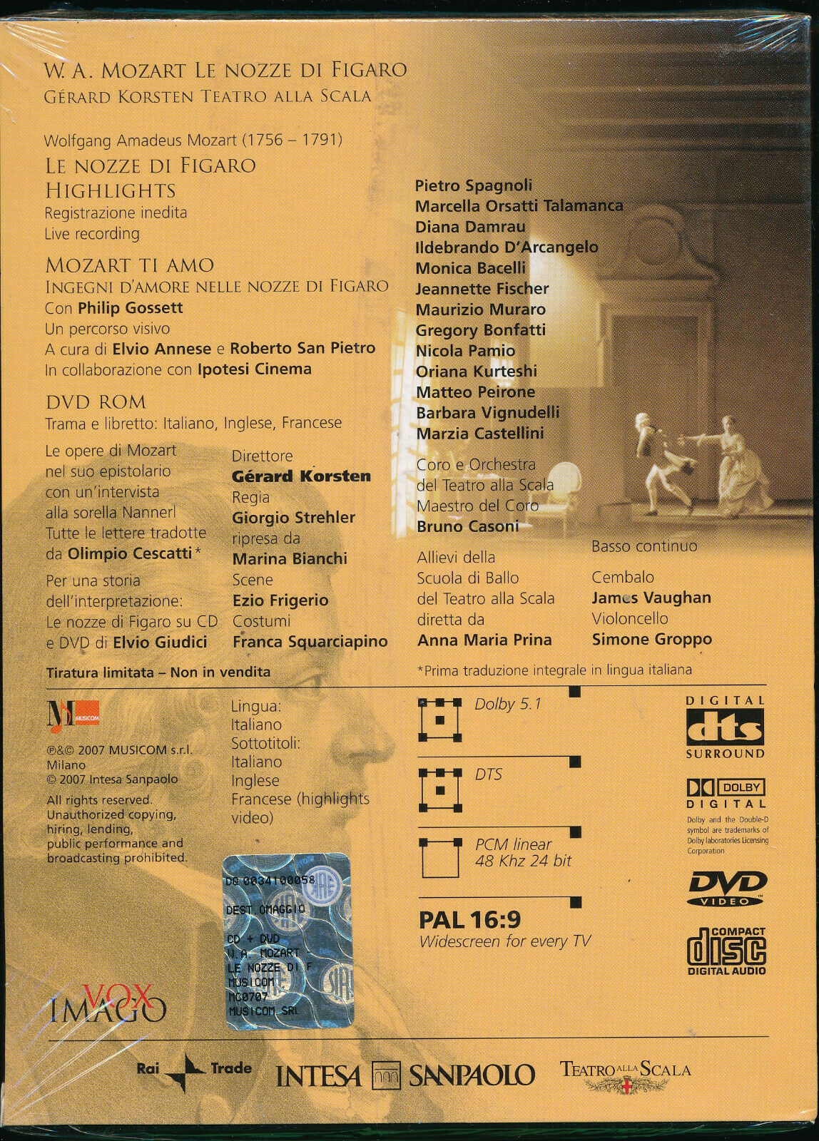 EBOND Le Nozze Di Figaro. Gerard Korsten DVD DB756617