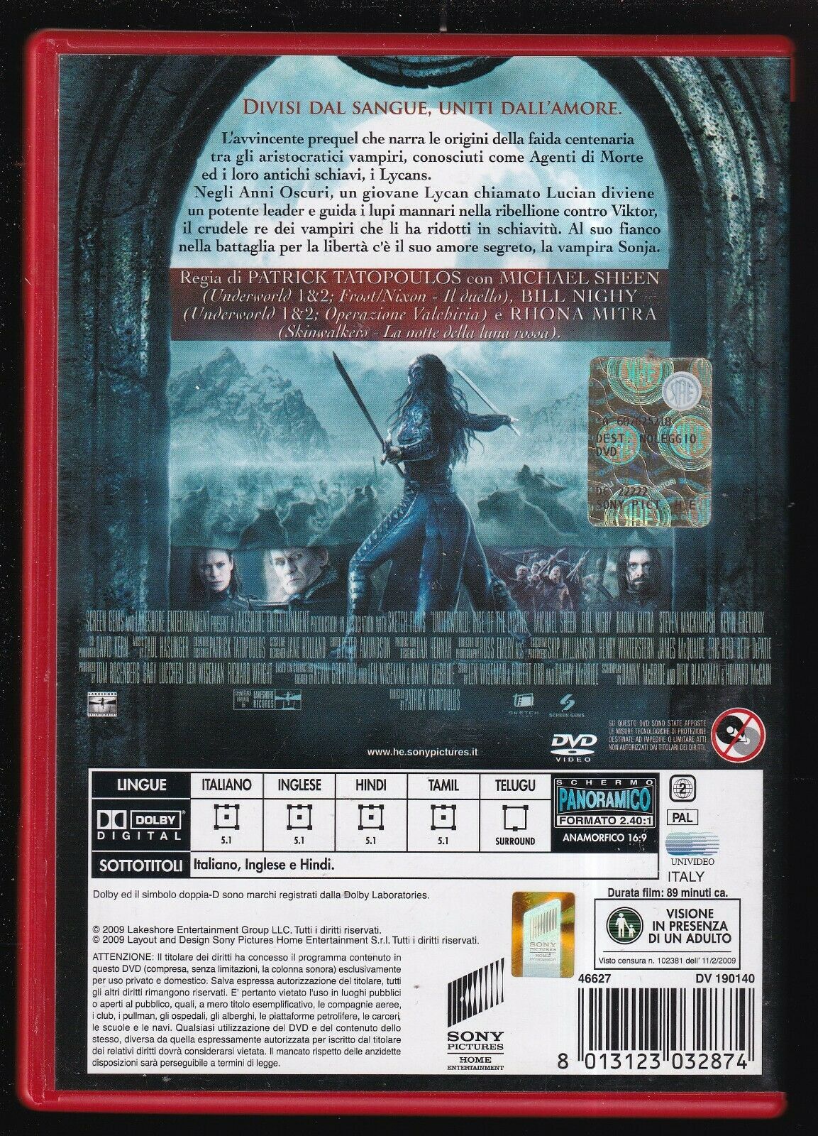 EBOND Underworld La Ribellione Dei Lycans Ex Noleggio DVD DB757318