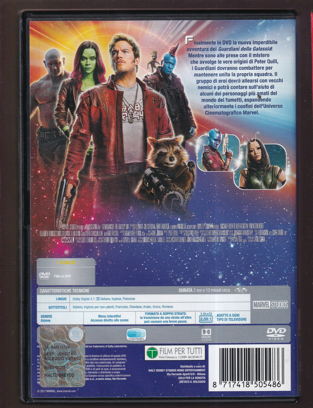 EBOND I Guardiani Della Galassia Volume 2 DVD DB757324