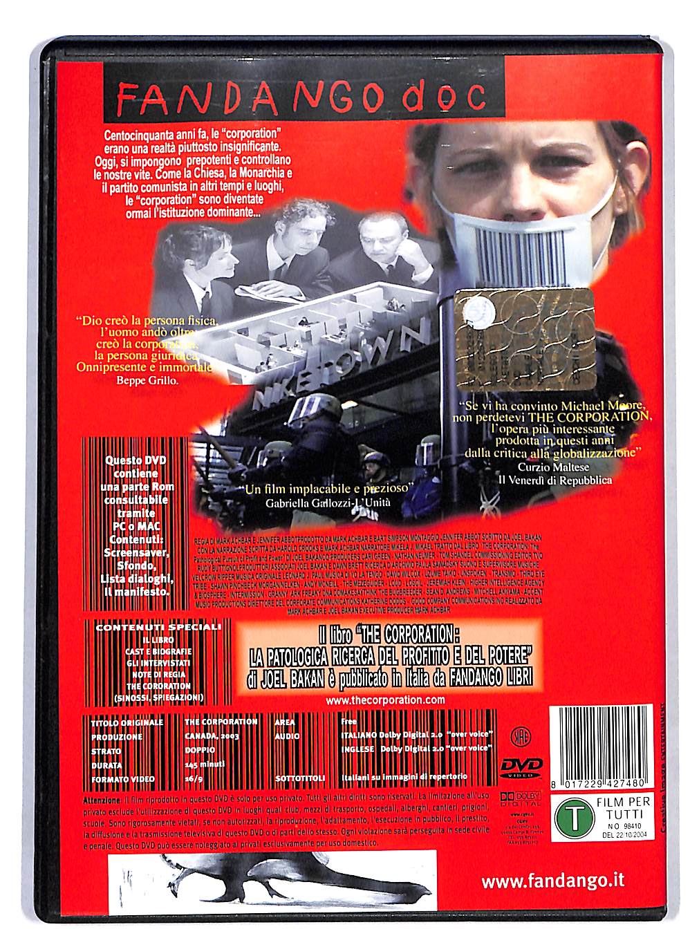 EBOND The Corporation NOLEGGIO DVD DB757901