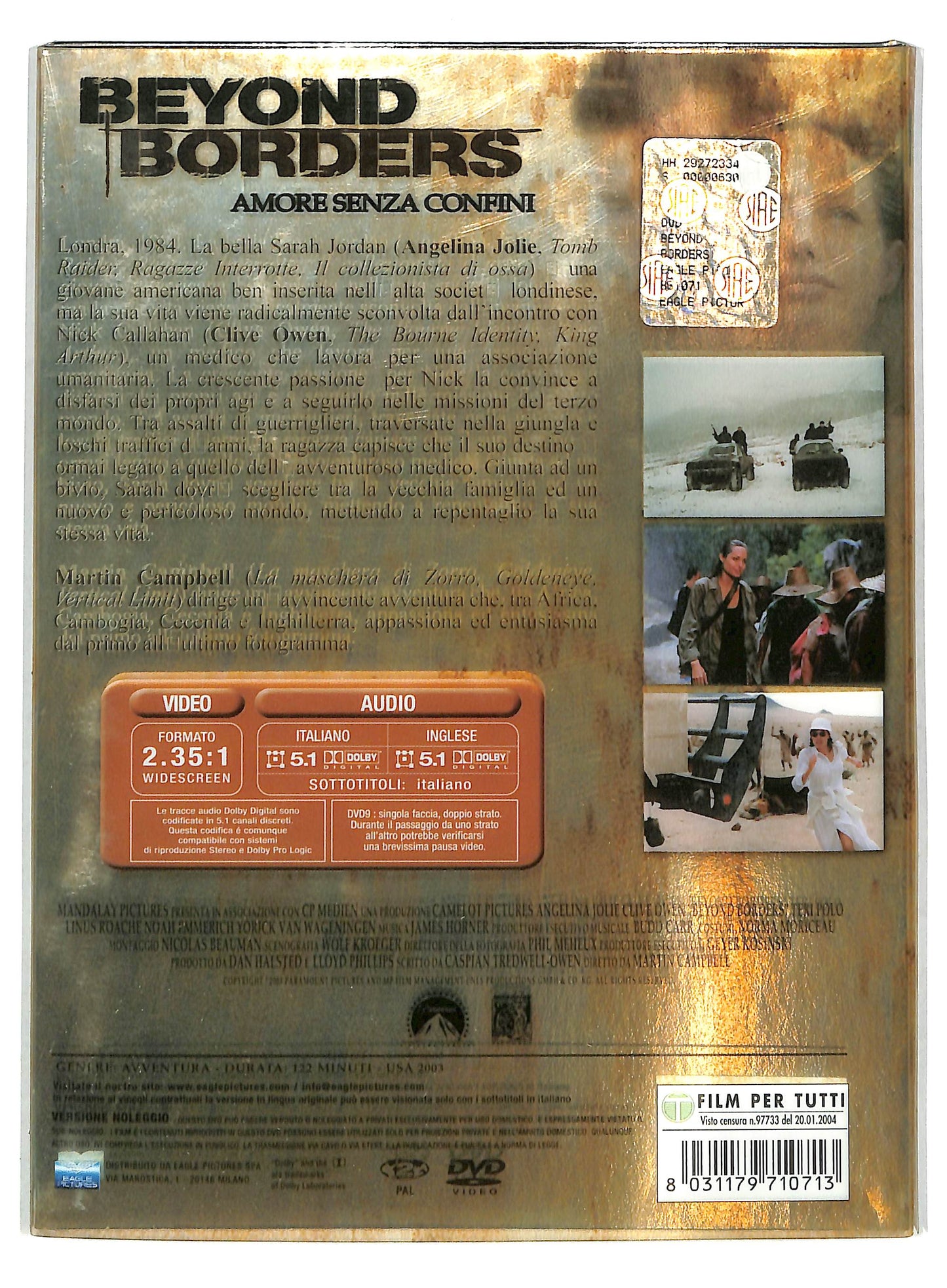 EBOND Beyond borders - Amore senza confini NOLEGGIO DVD DB758125