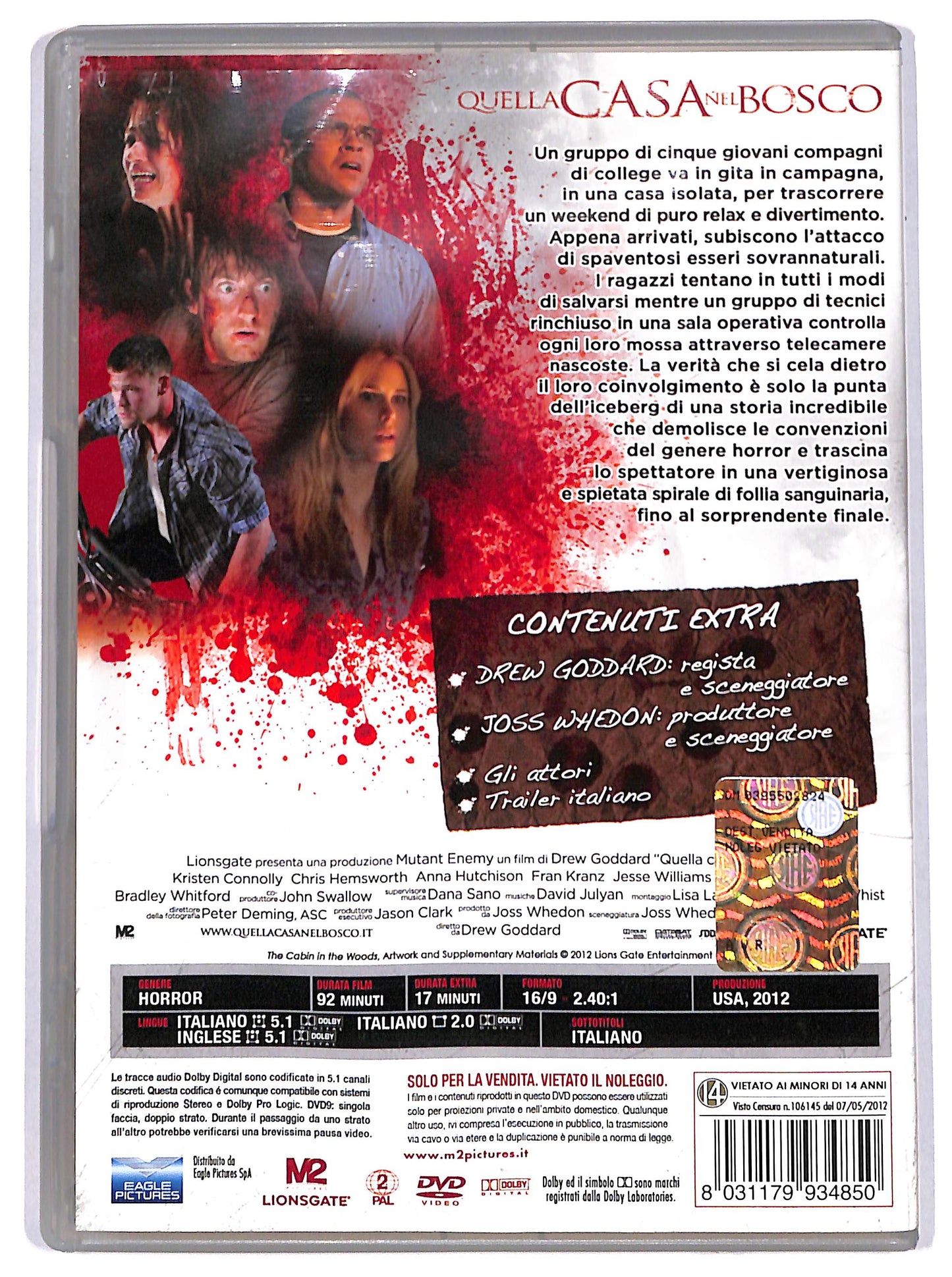 EBOND quella casa nel bosco NOLEGGIO DVD DB758128