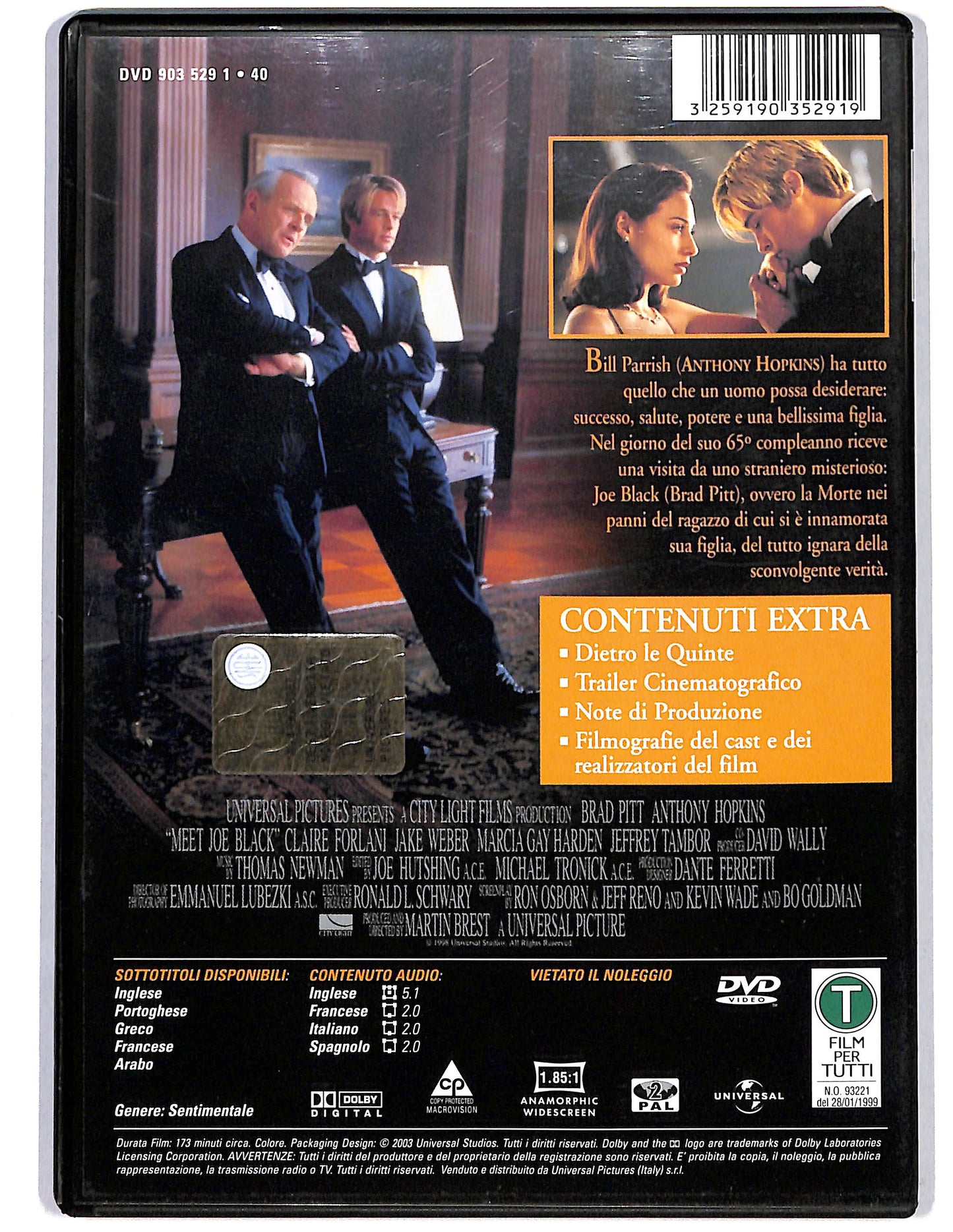 EBOND vi presento joe black NOLEGGIO DVD DB758146