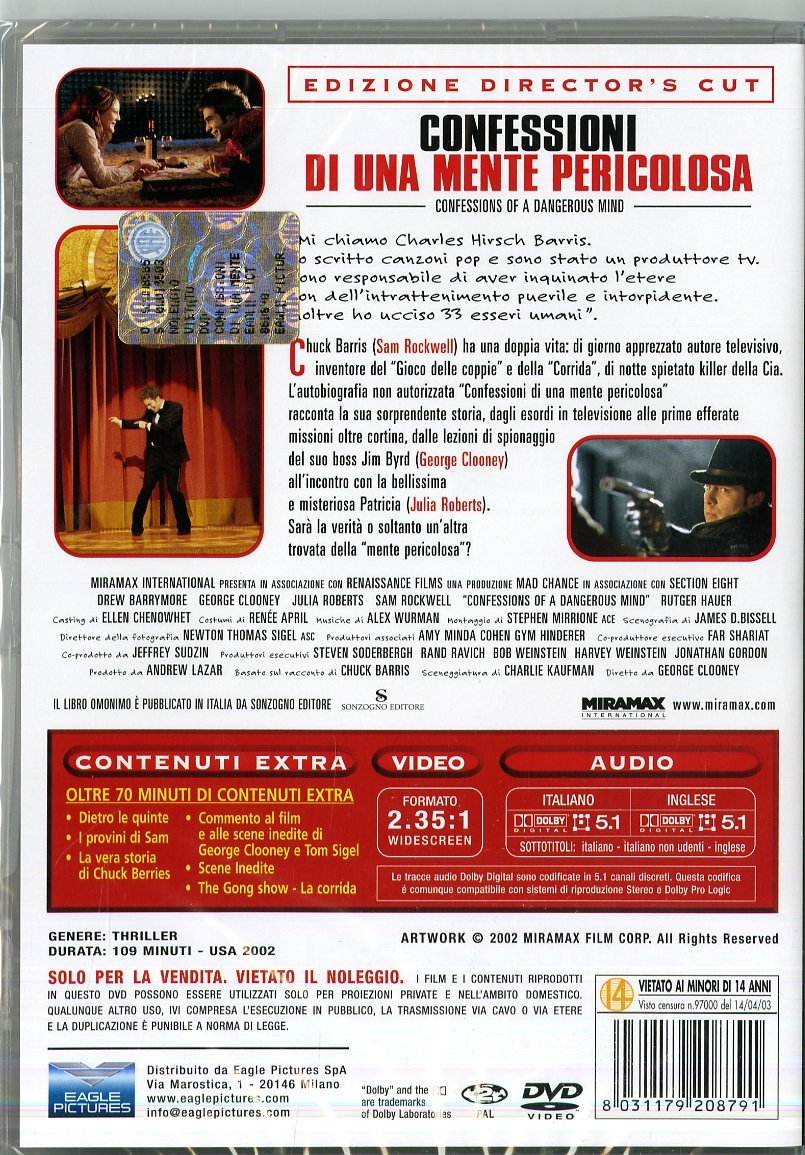 EBOND Confessioni Di Una Mente Pericolosa DVD DB758612