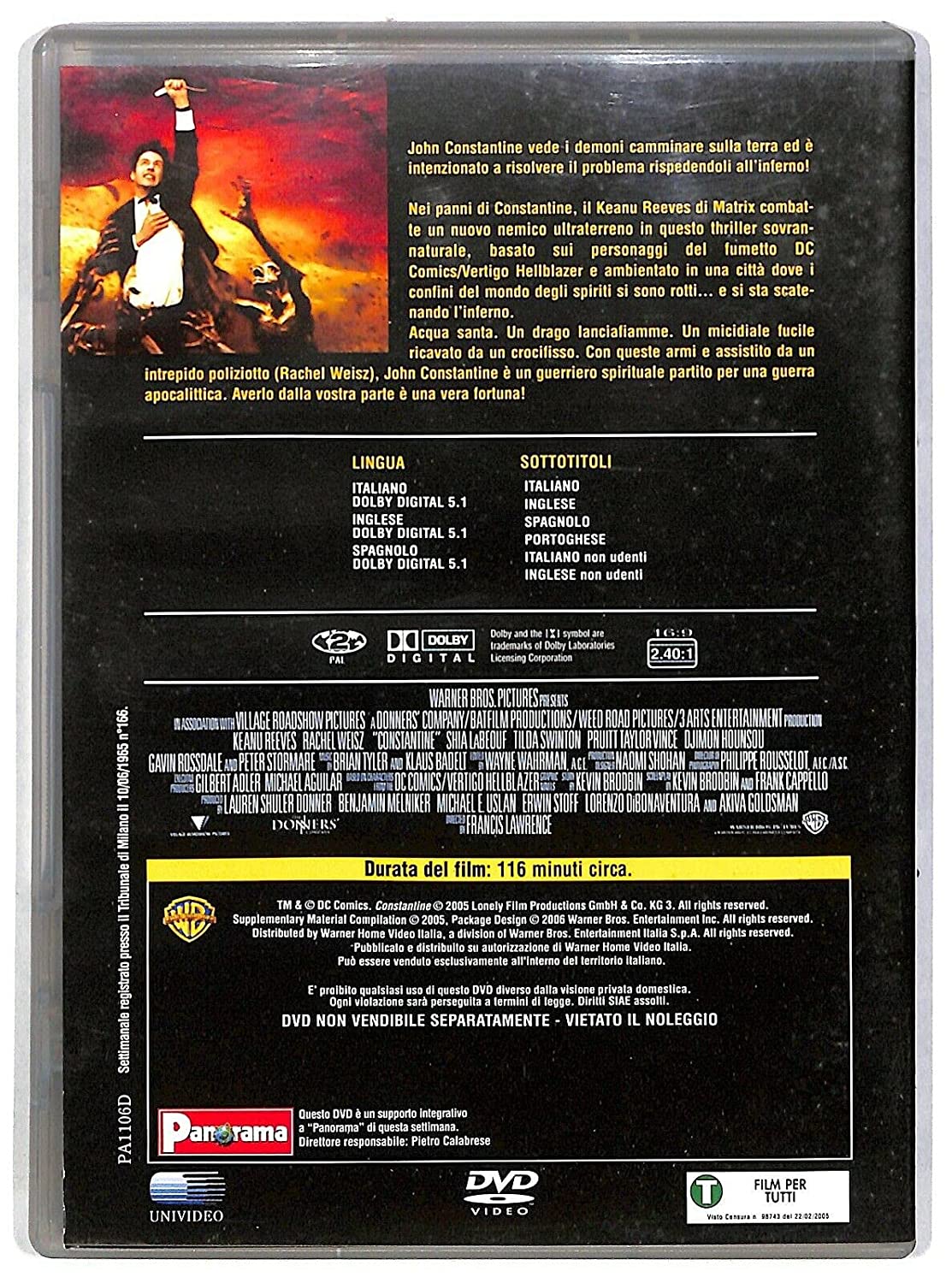 EBOND Constantine Con Keanu Reeves Editoriale DVD DB758646