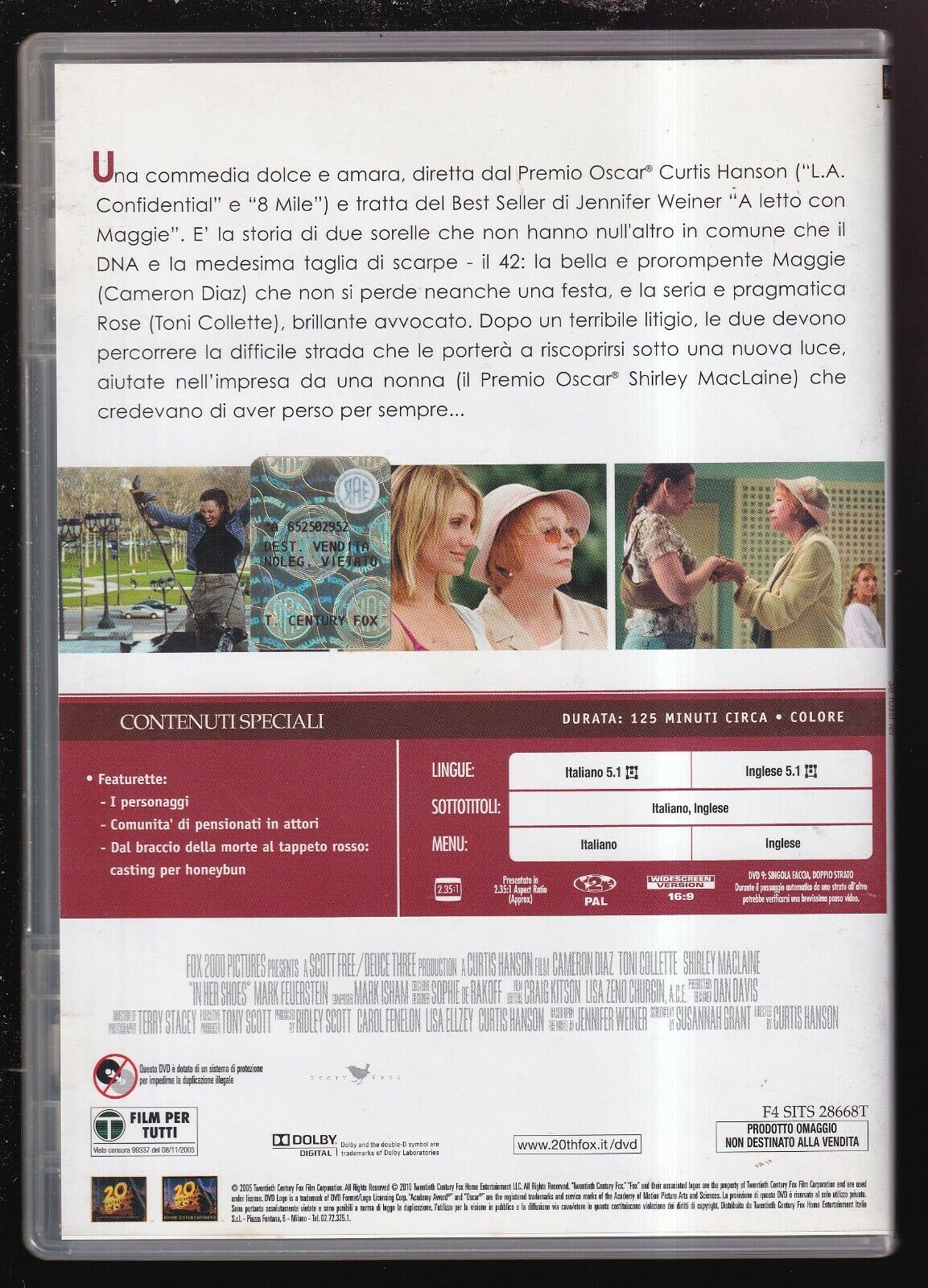 EBOND In Her Shoes - Se Fossi Lei Slimcase DVD DB758652