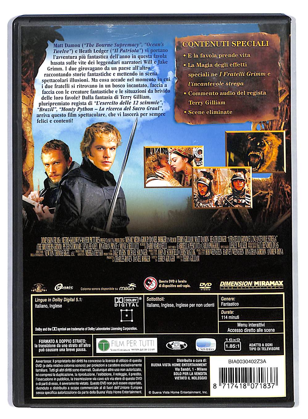 EBOND I Fratelli Grimm e L'incantevole Strega DVD DB759636