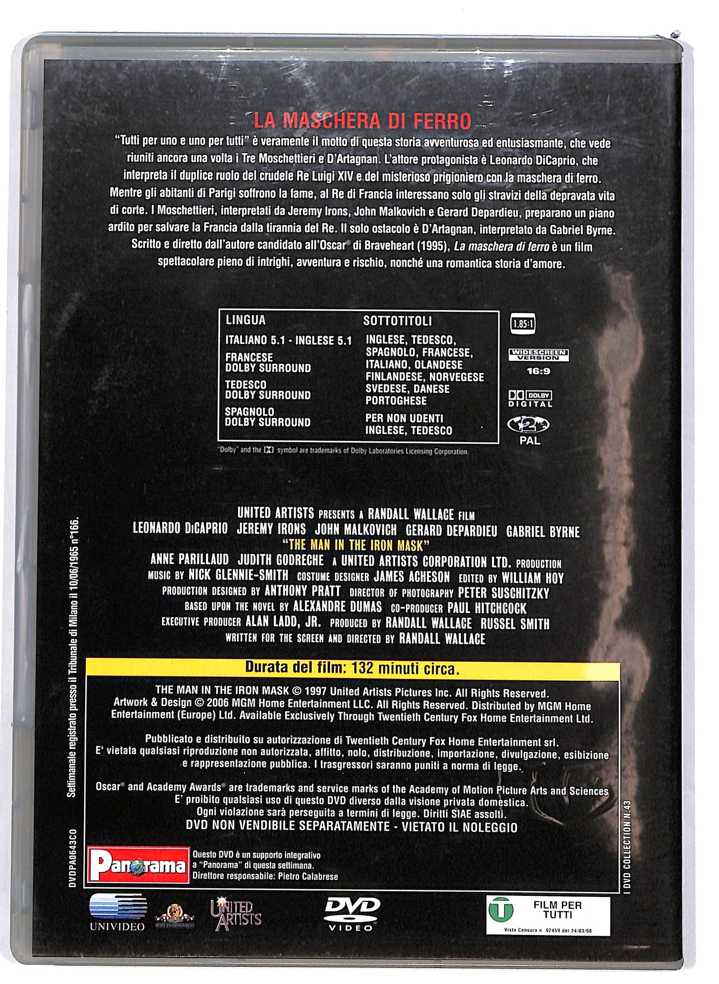 EBOND La maschera di ferro EDITORIALE DVD DB760110