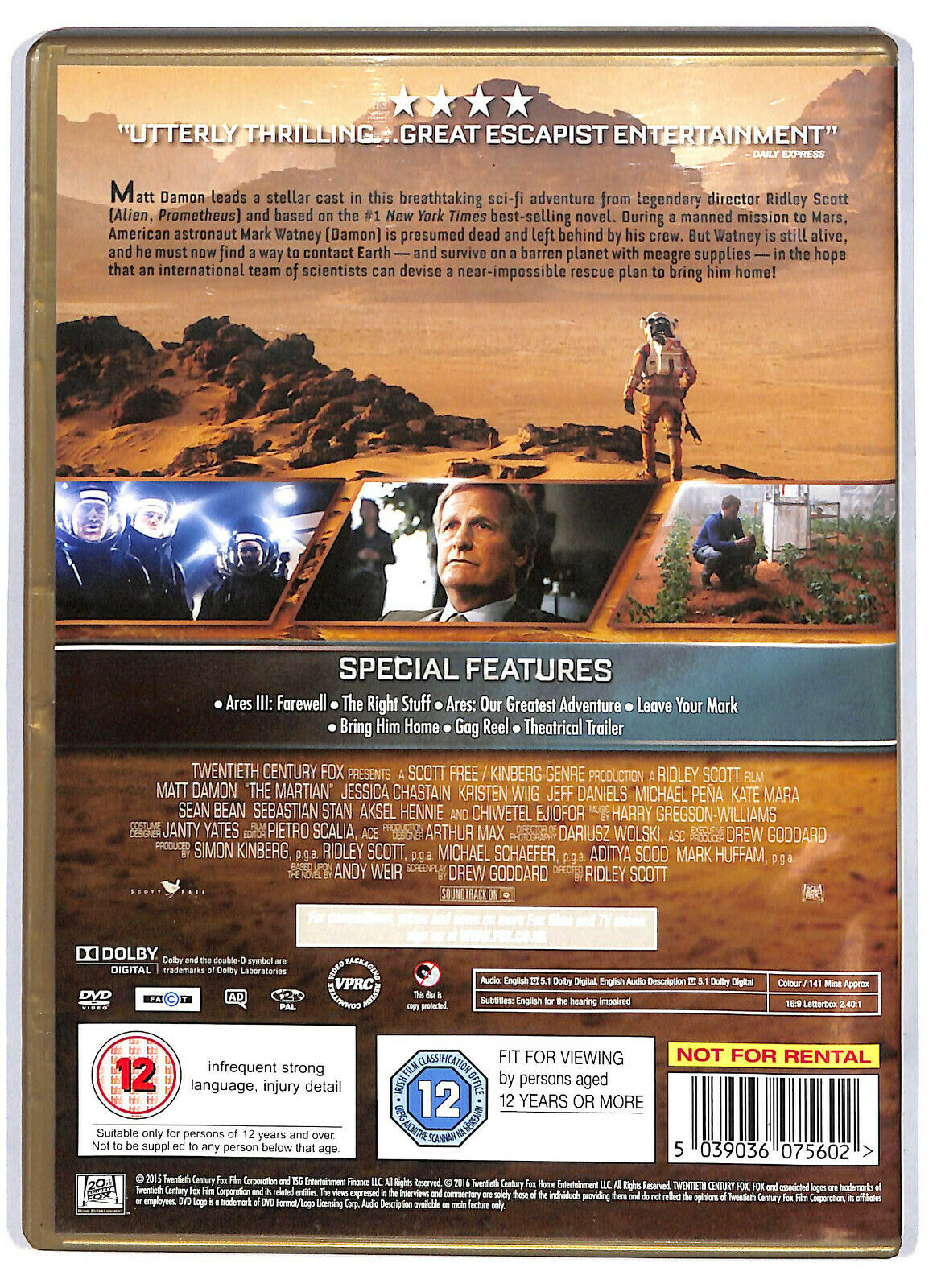 EBOND The Martian Uk Edition DVD DB760342