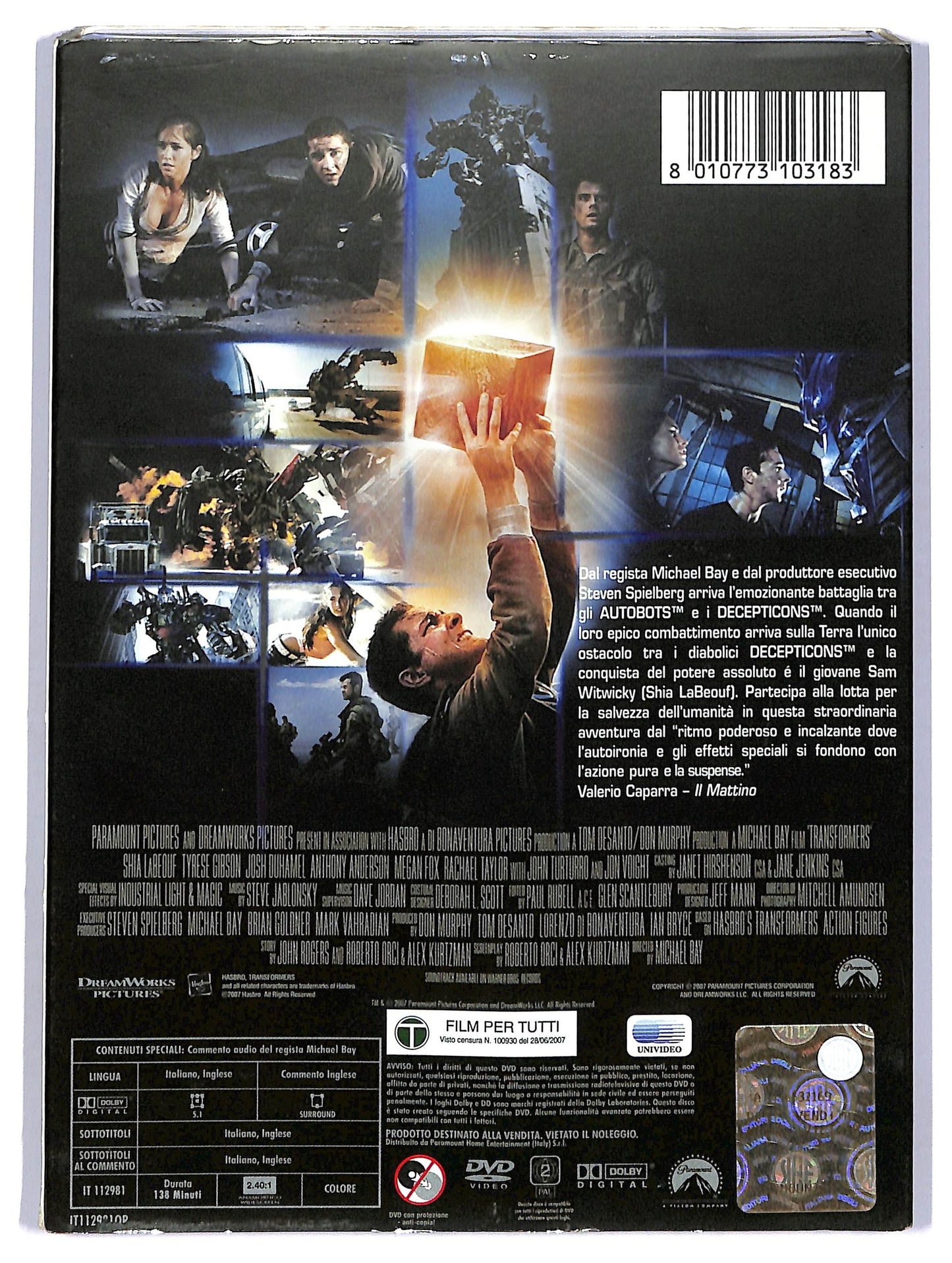 EBOND Transformers DVD DB760618