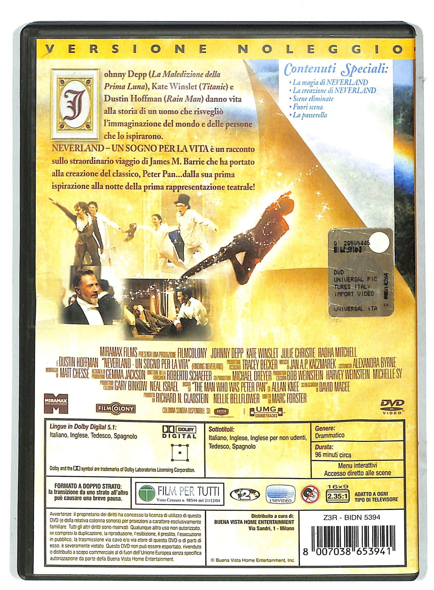 EBOND Neverland - un sogno per la vita NOLEGGIO DVD DB760623