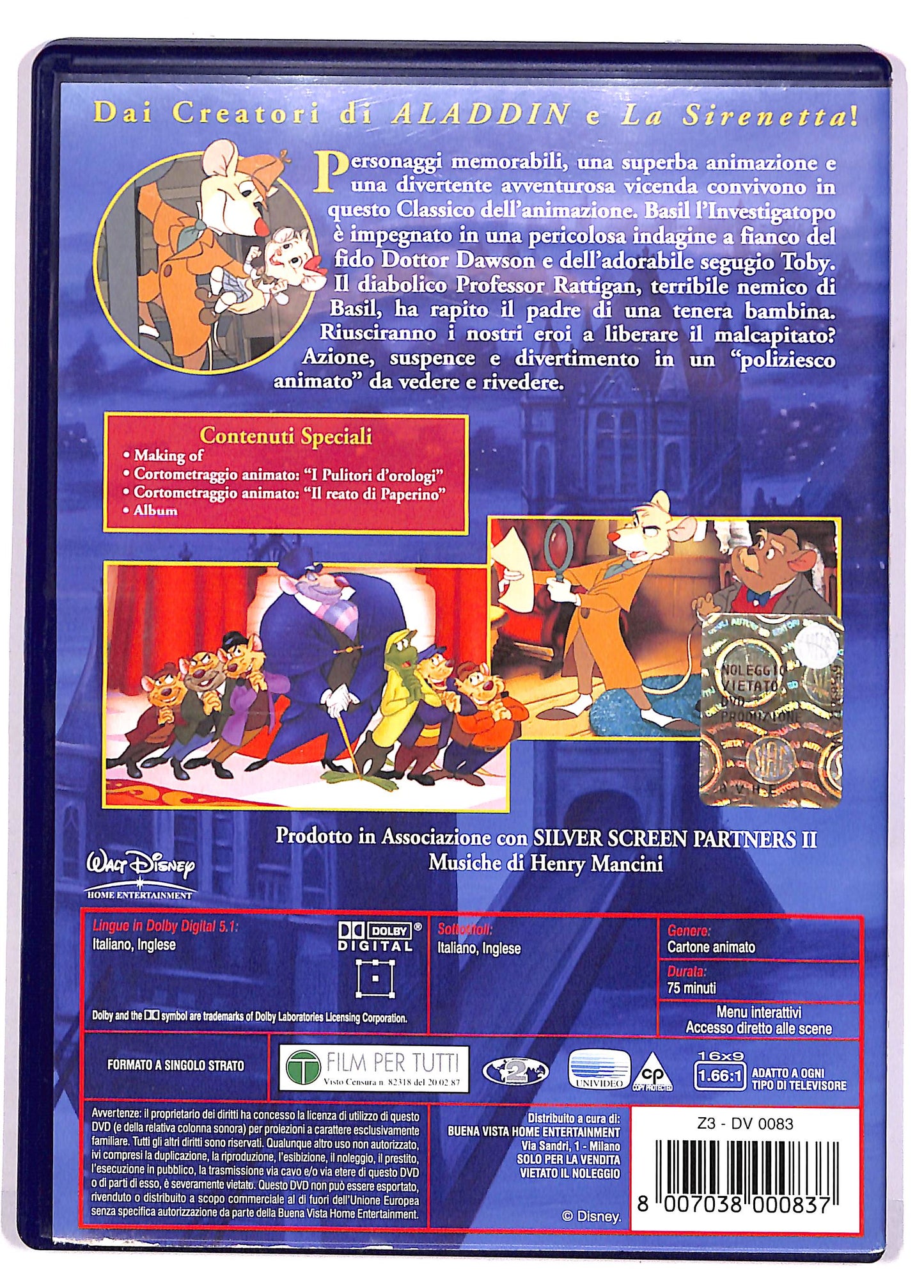 EBOND Basil l'investigatopo DVD DB760655